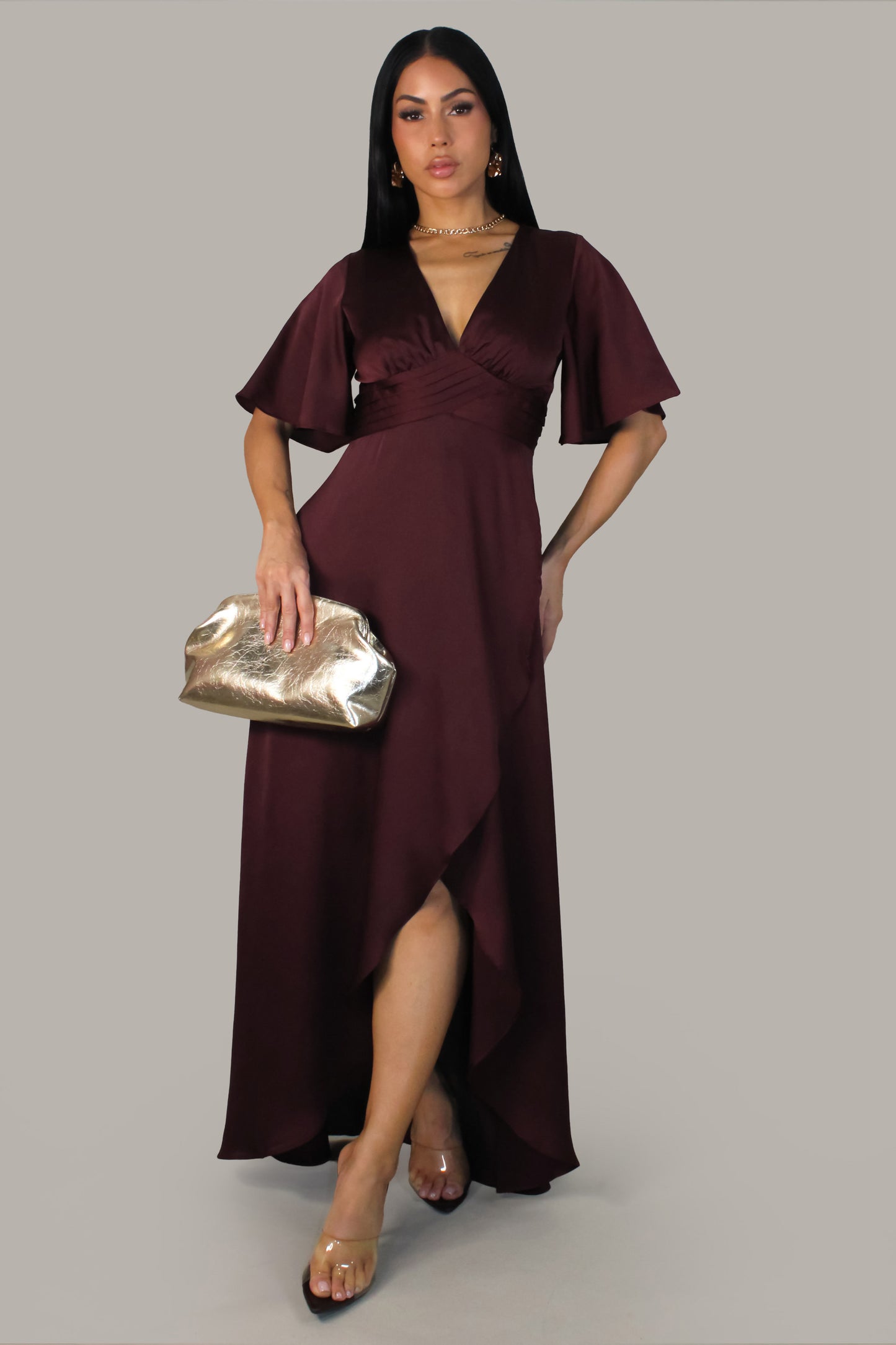 Monaco Dress - Burgundy