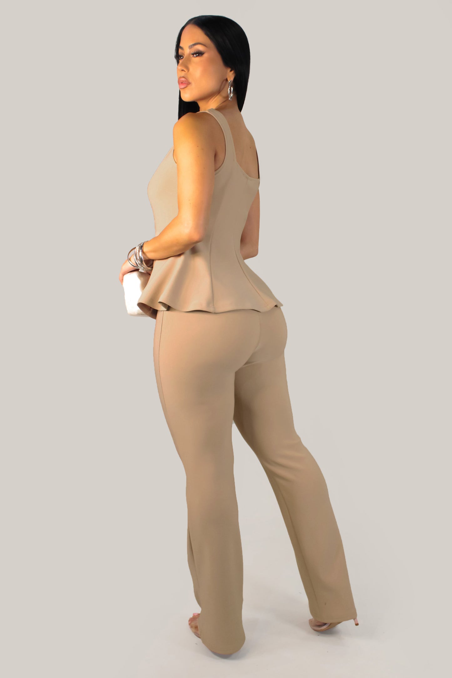 Keep It For You Pant Set - Beige