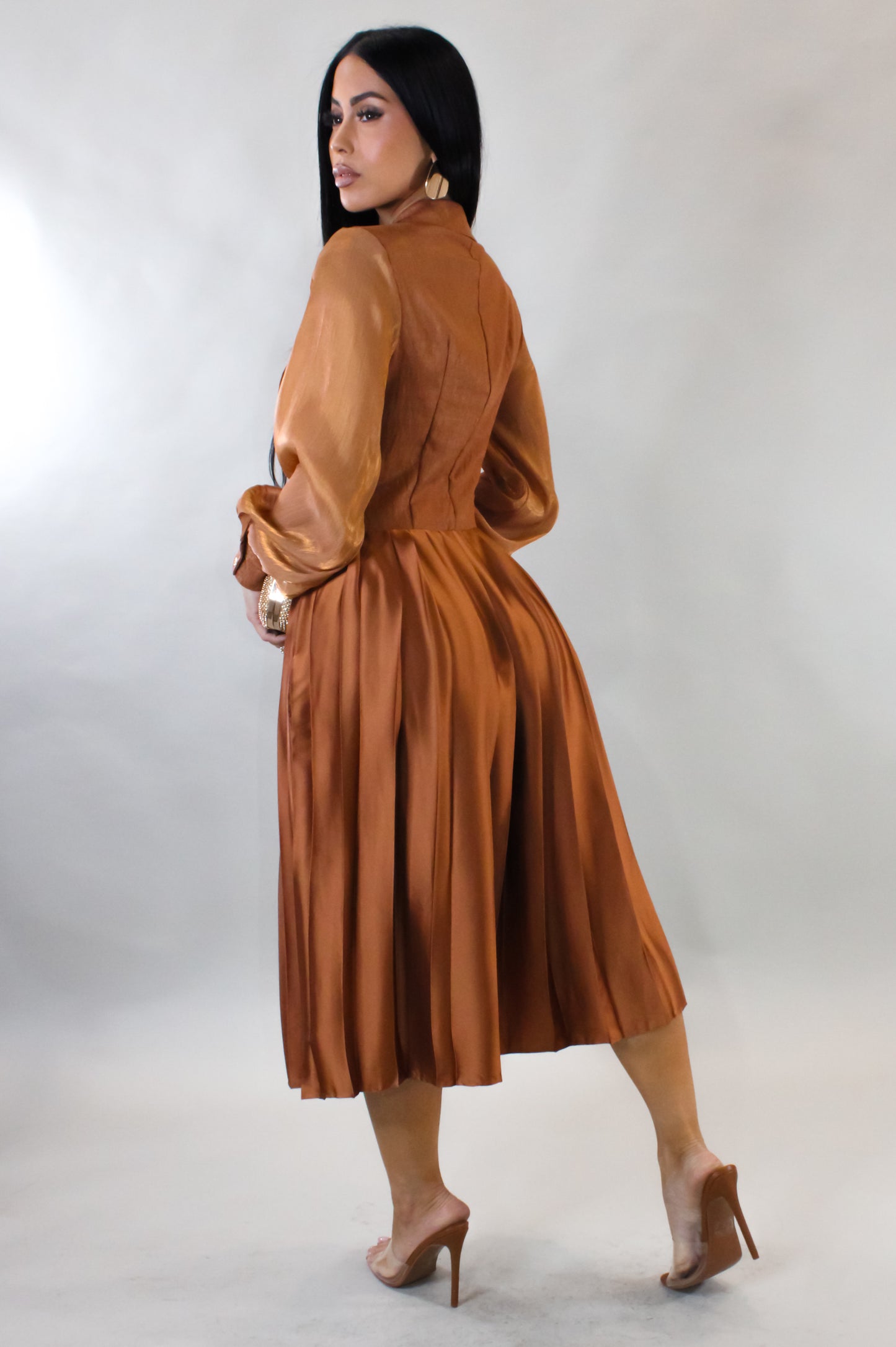 I'm Your Favorite Midi Dress - Brown