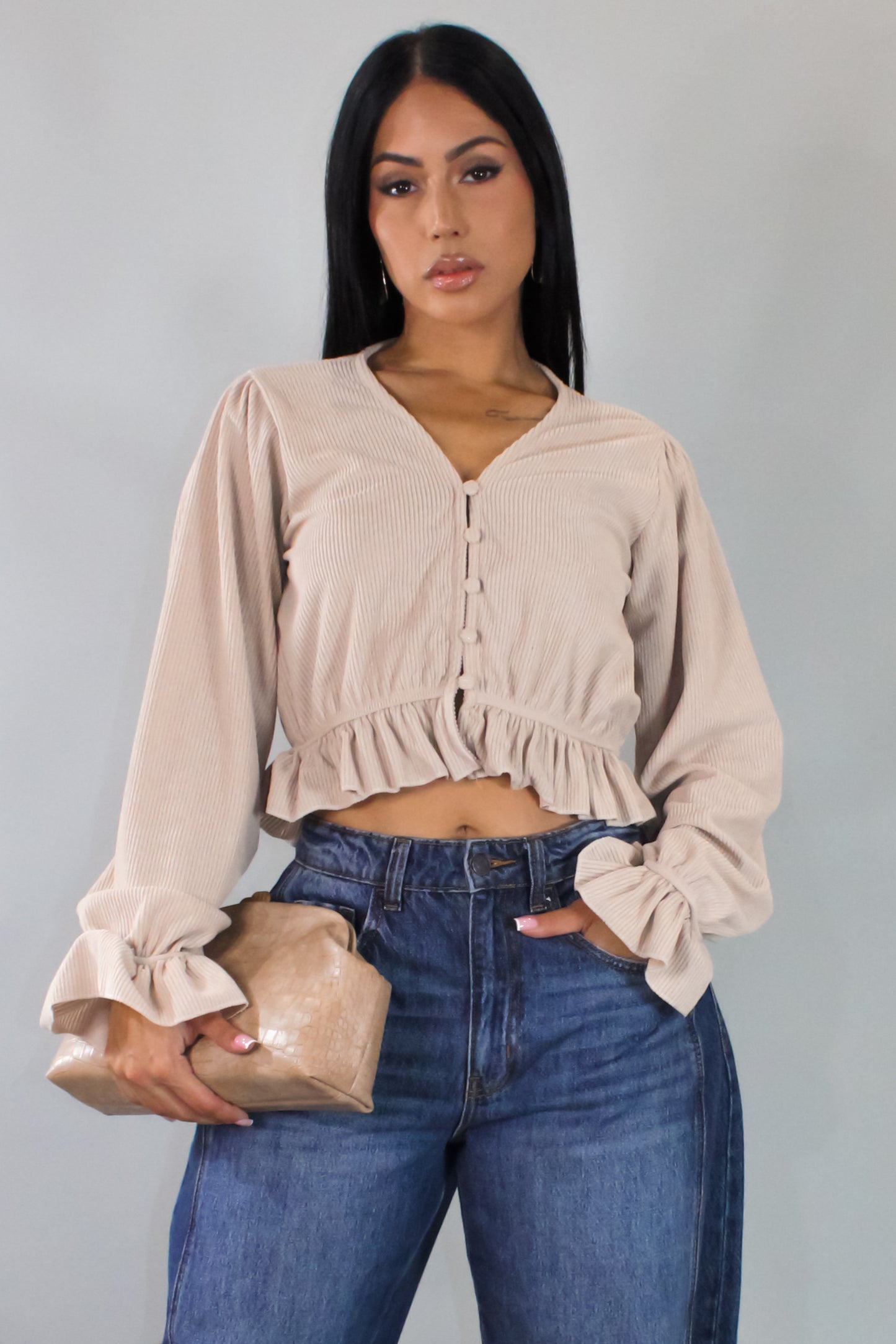 Take Me Out Top - Beige