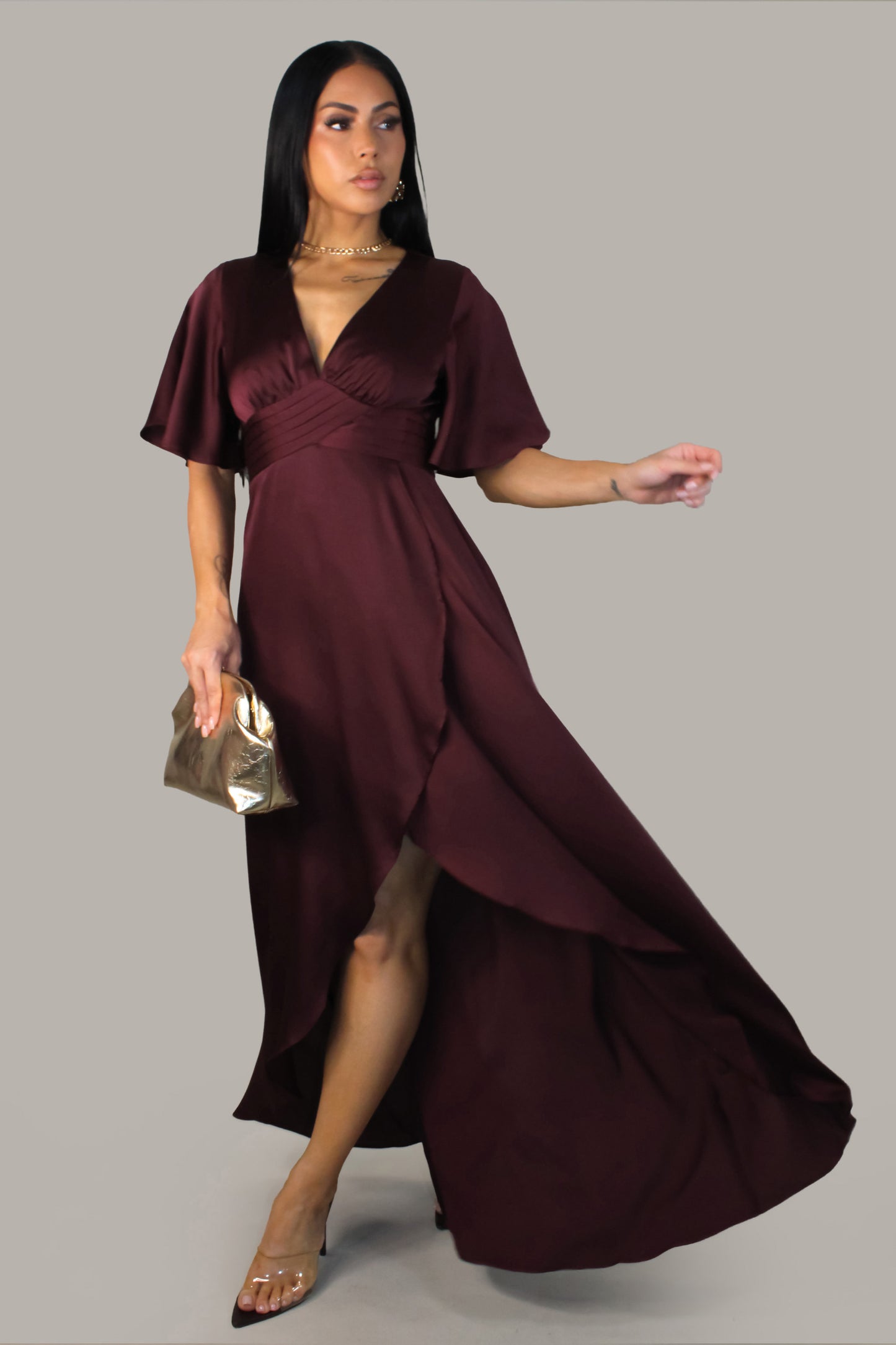 Monaco Dress - Burgundy
