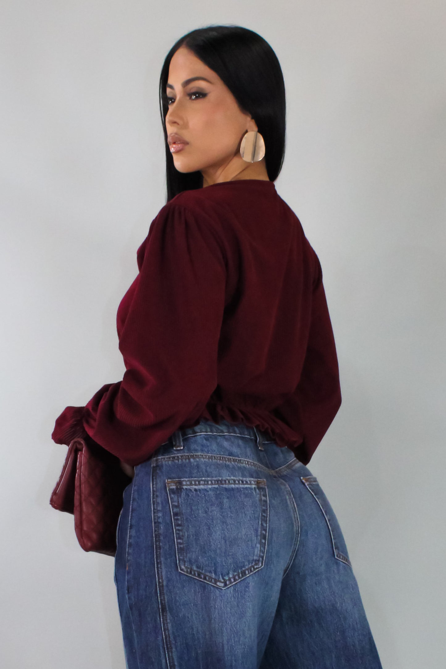 Take Me Out Top - Burgundy