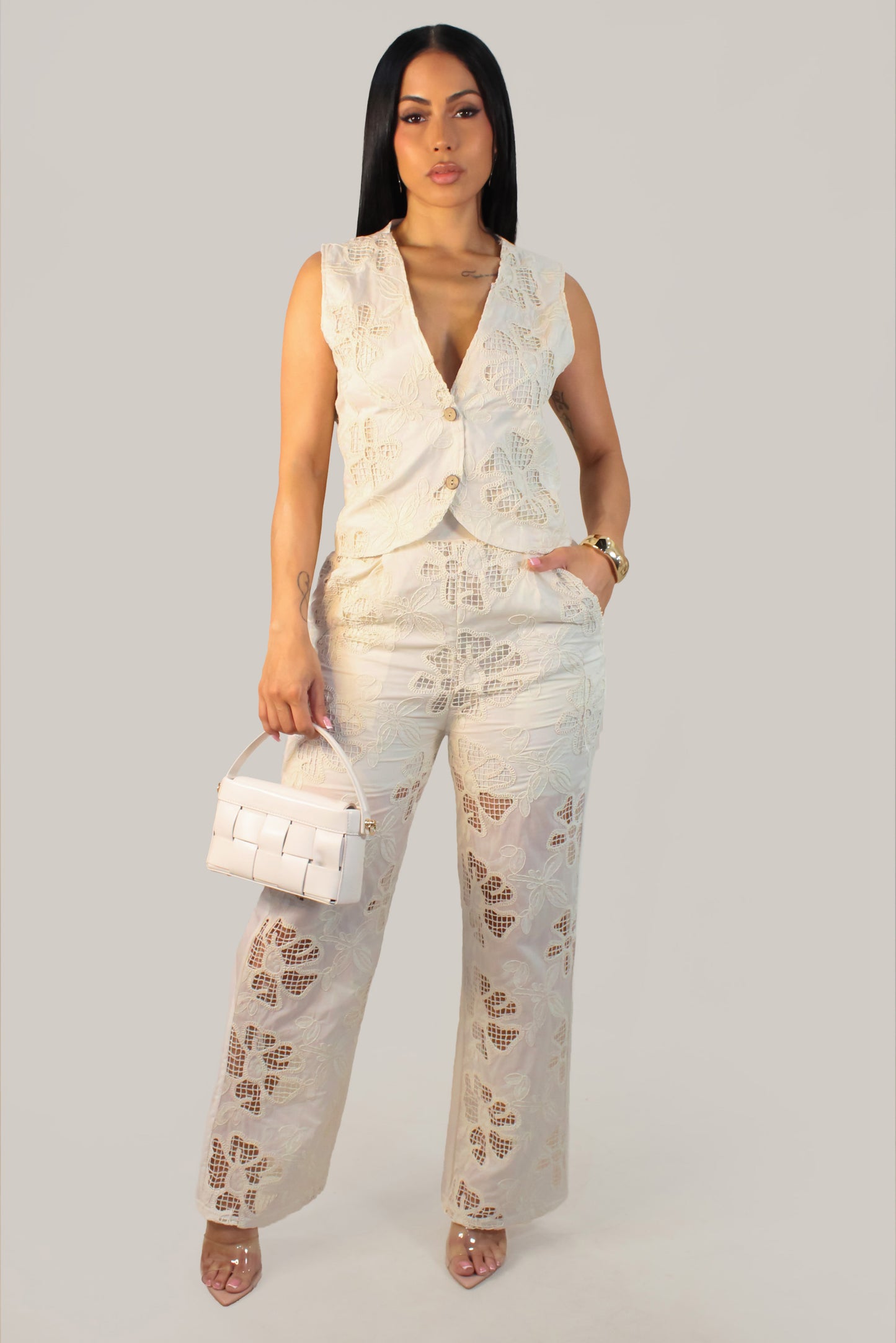 On My Terms Pant Set - Cream