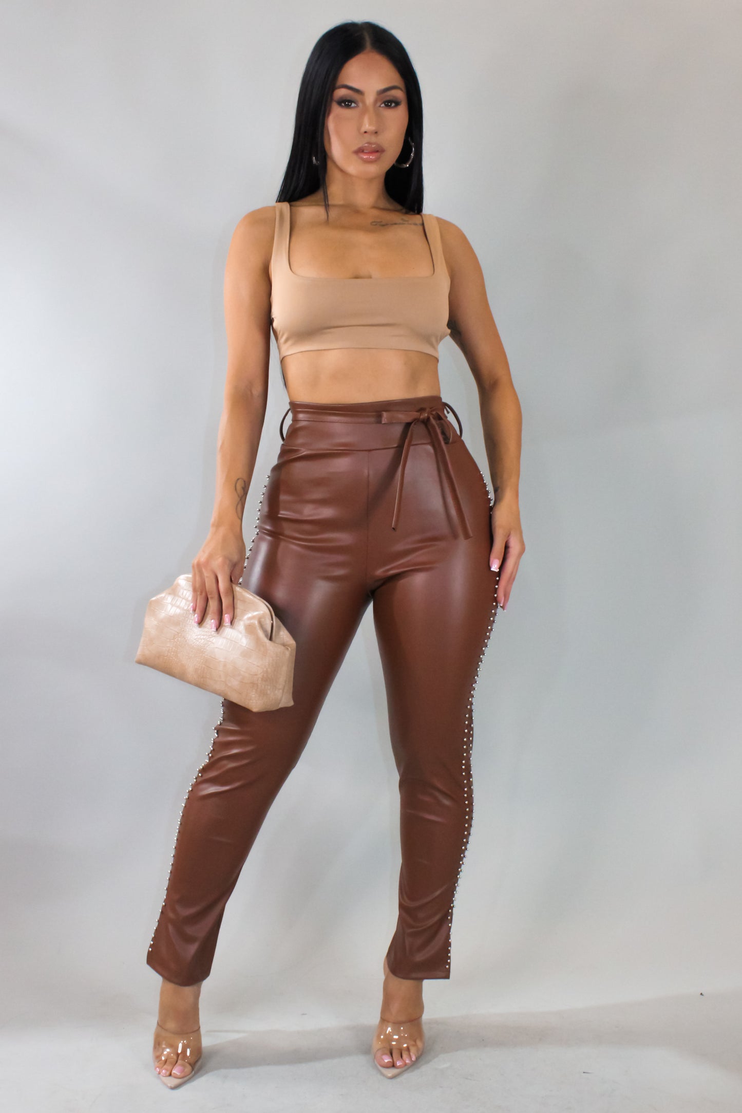 Set The Pace Pants - Brown