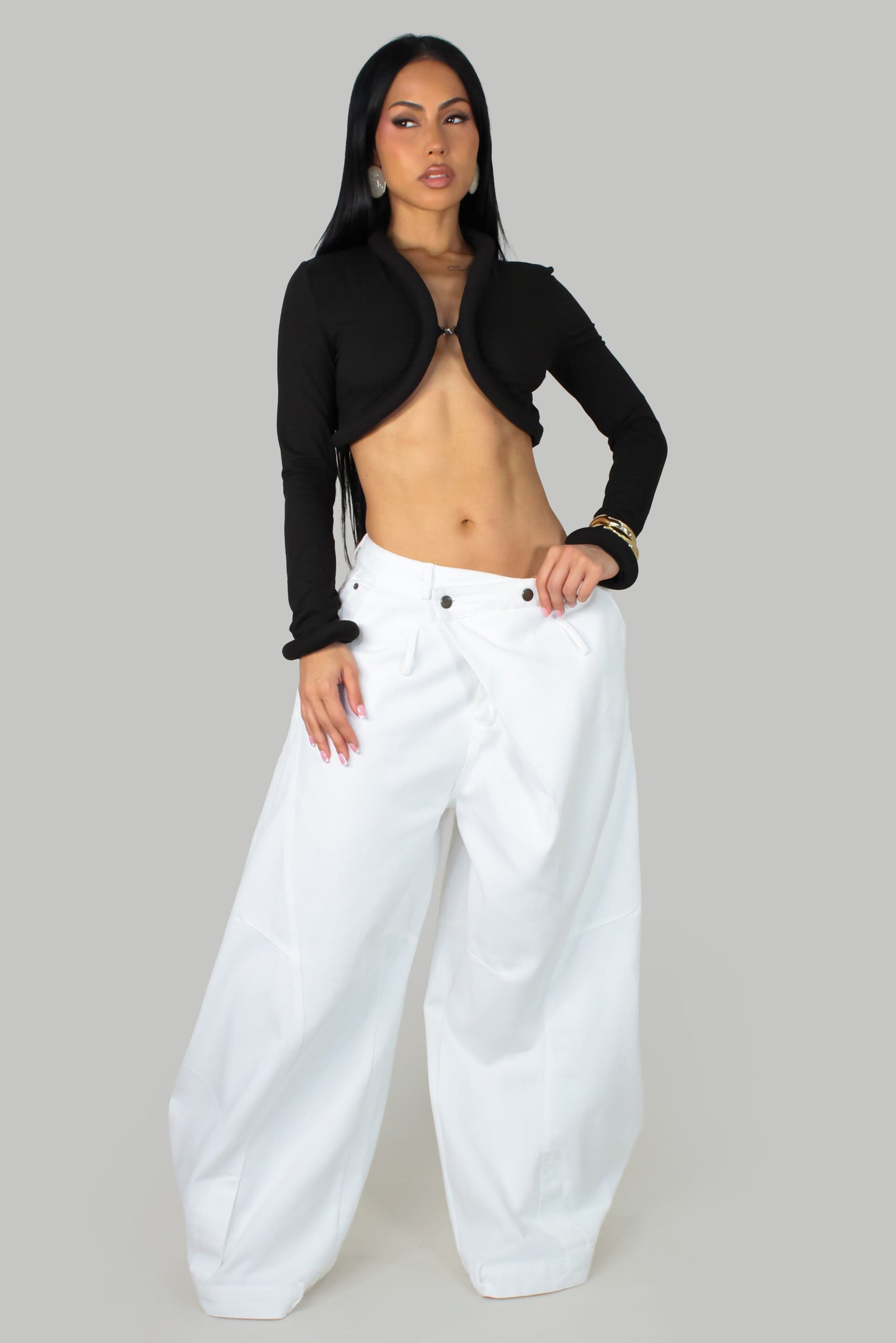 Baggy Obsession White Denim Pants - Denim-White