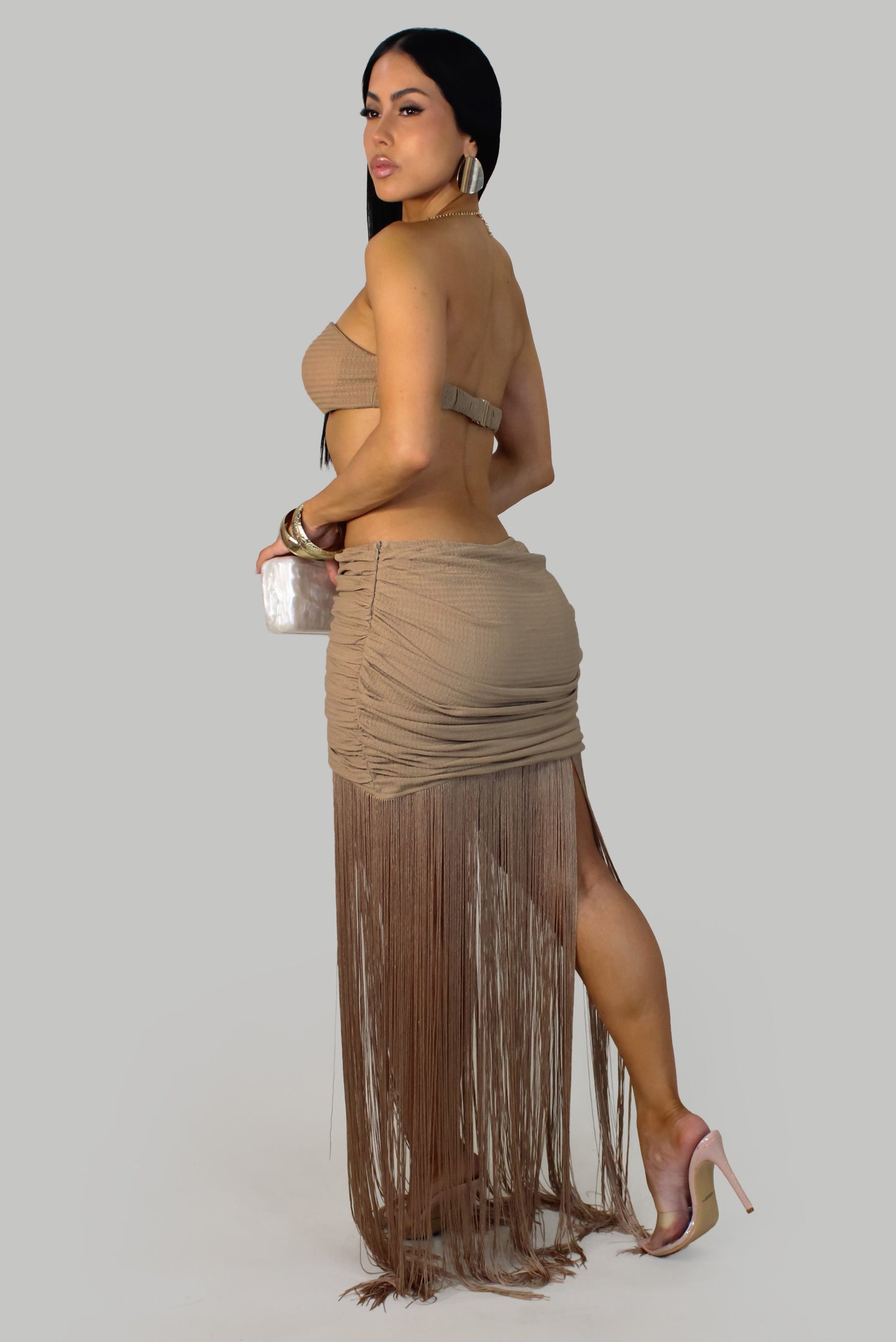 Tidal Cove Dress -Wheat