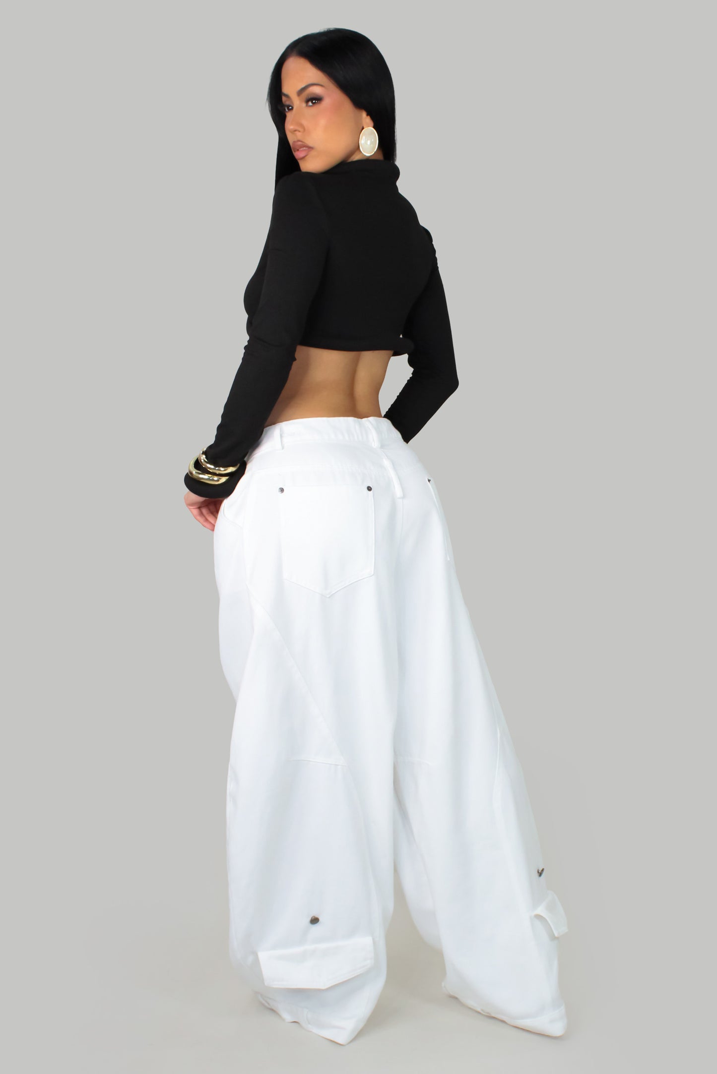 Baggy Obsession White Denim Pants - Denim-White