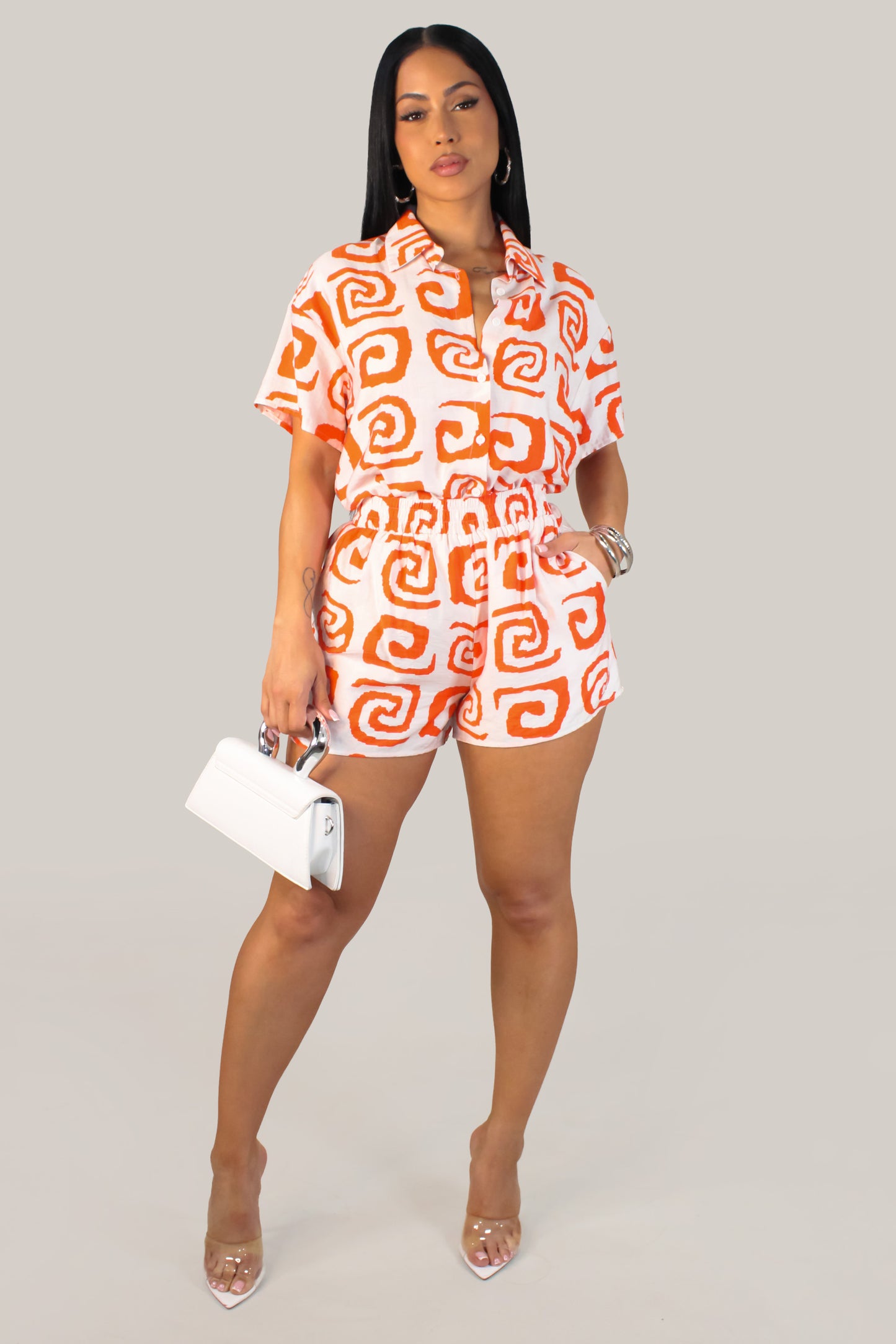 Burana Short Set - Orange
