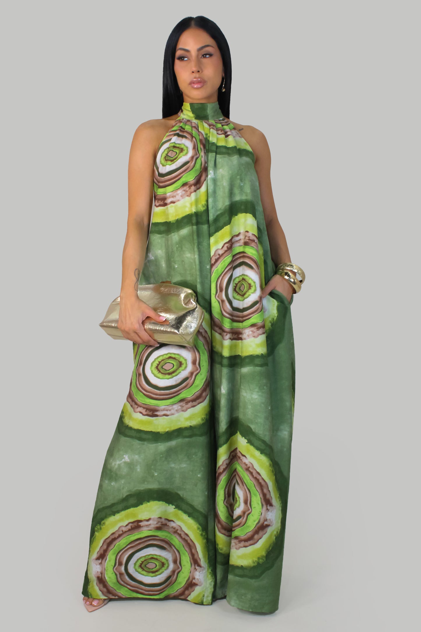 Savanna Glow  Jumpsuit -Green