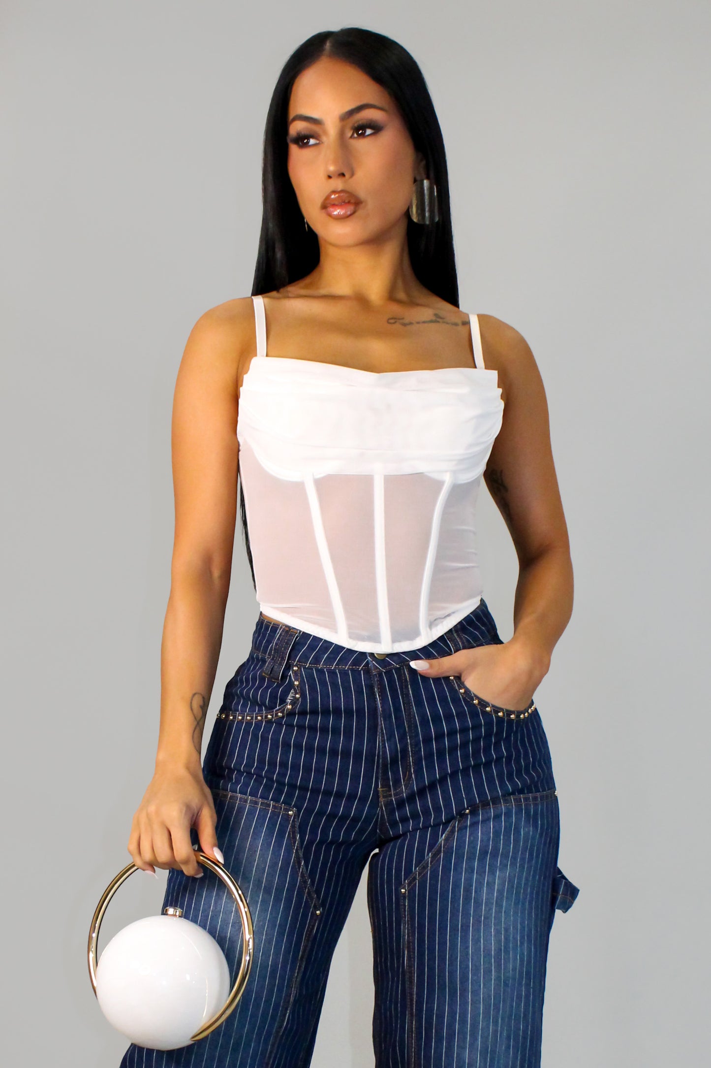Just For Few Bustier Top - White