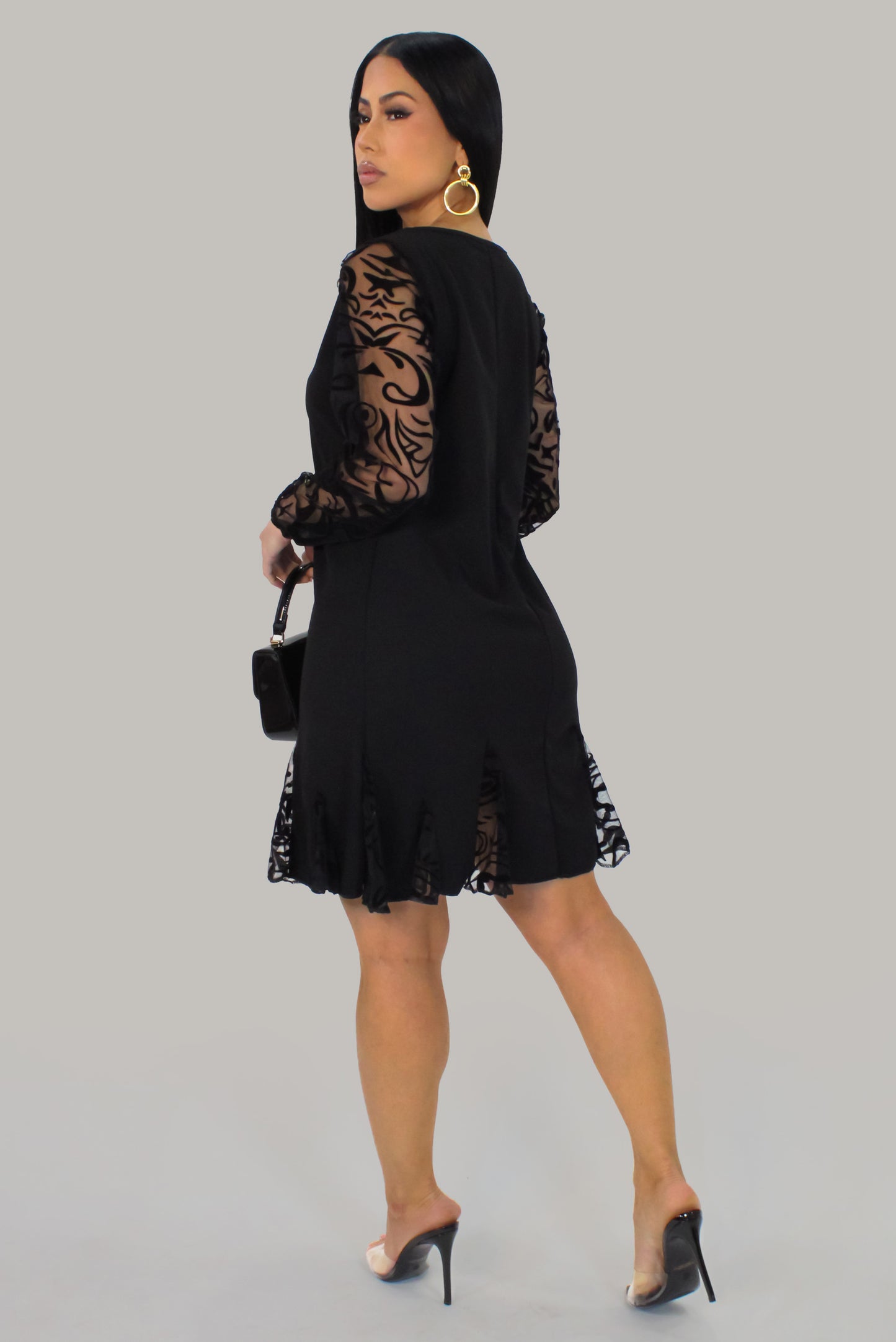Selected Mini Dress - Black