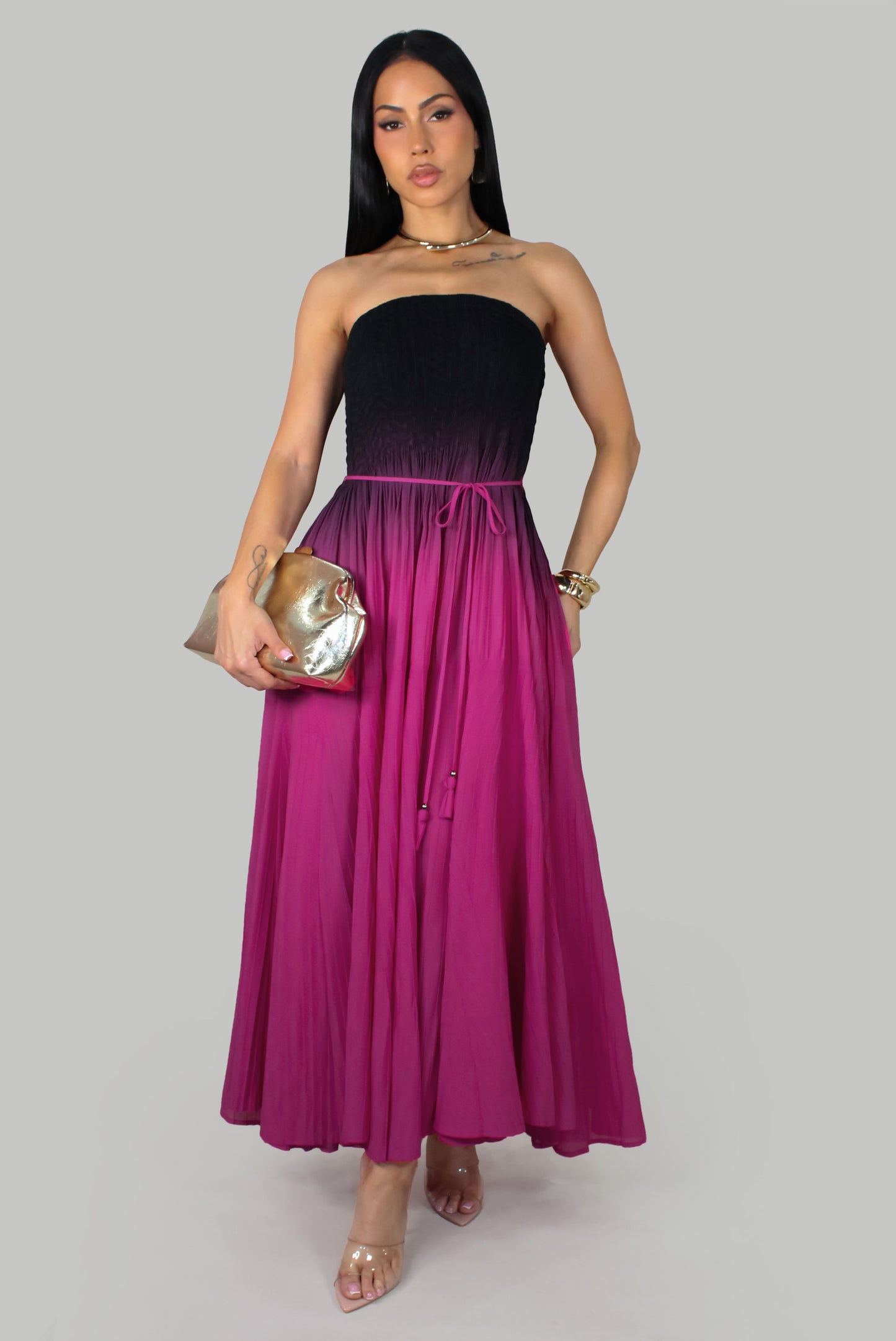 Perfect Aura Dress - Purple-Black