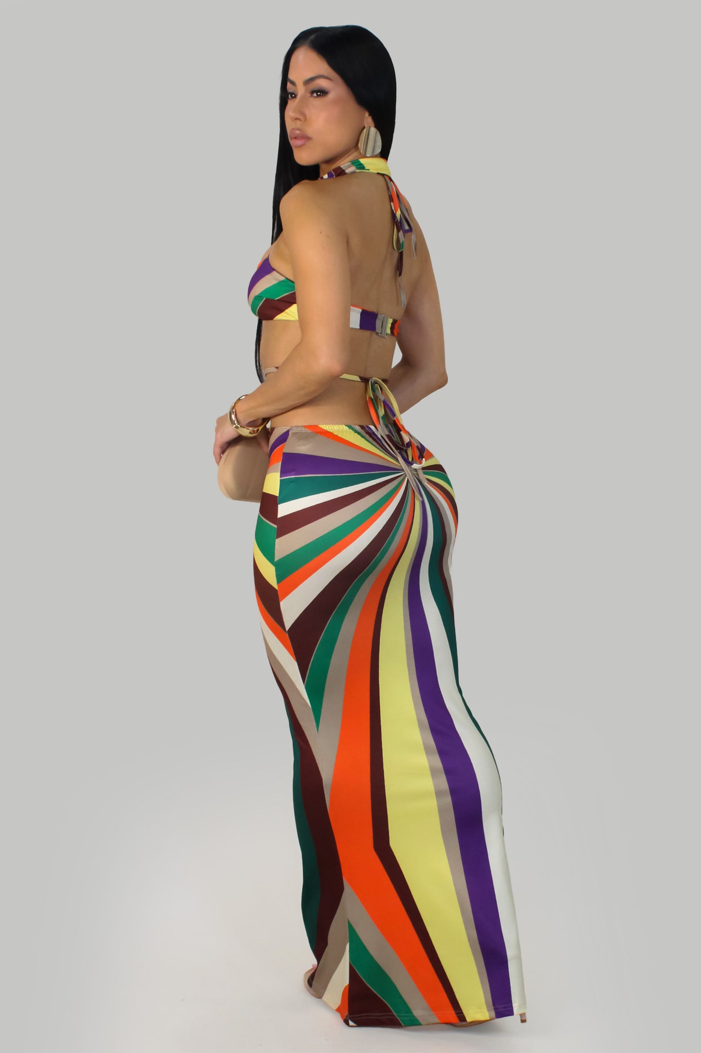 Vibe Of Colors Dress -Orange