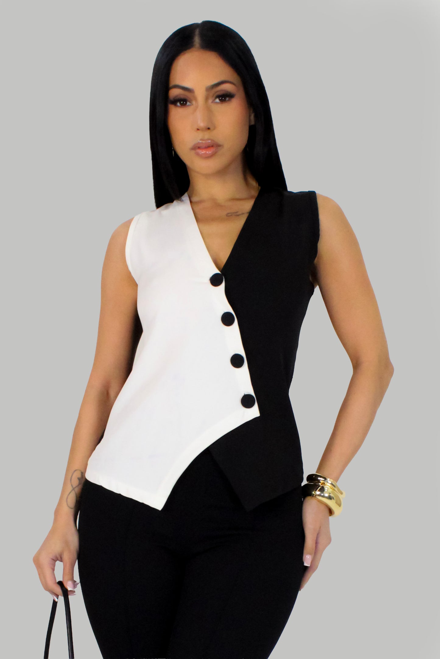 Mirna Top - Black & White