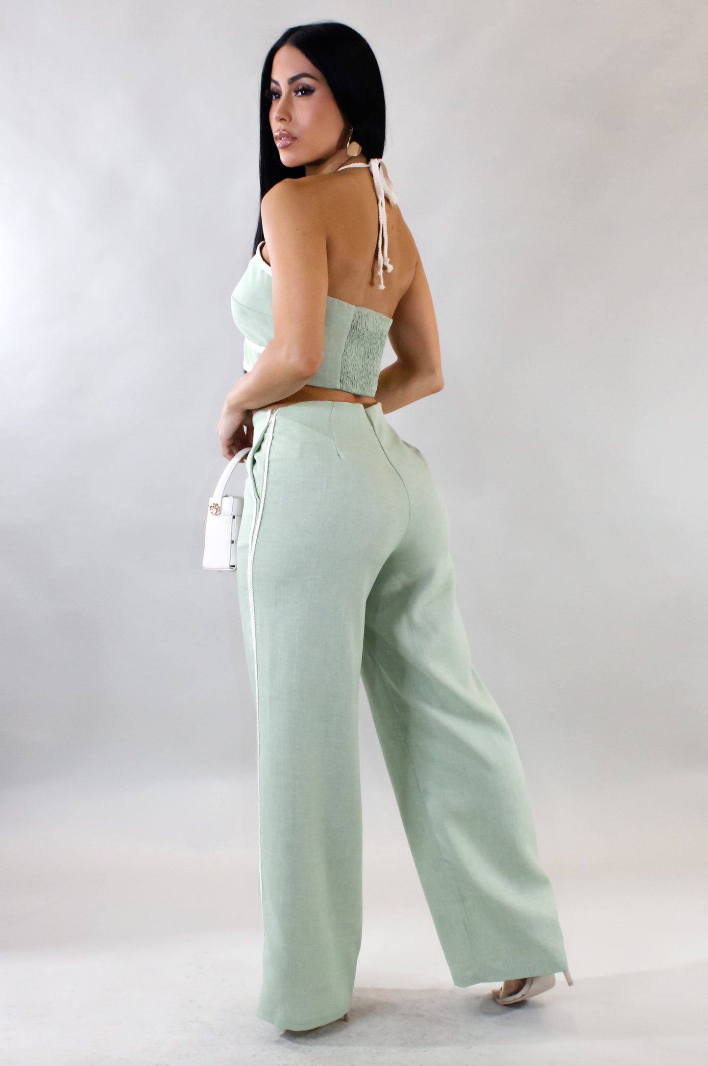 Like A Reward Pant Set - Sage