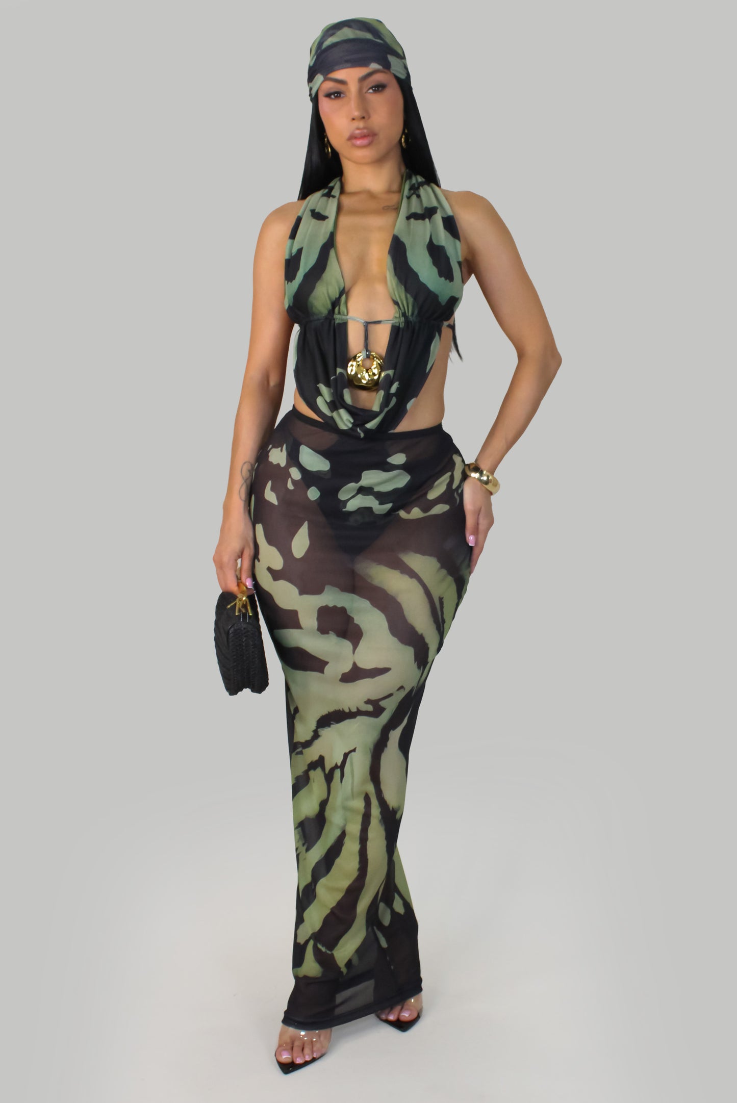 Ivy Dream Skirt Set- Green