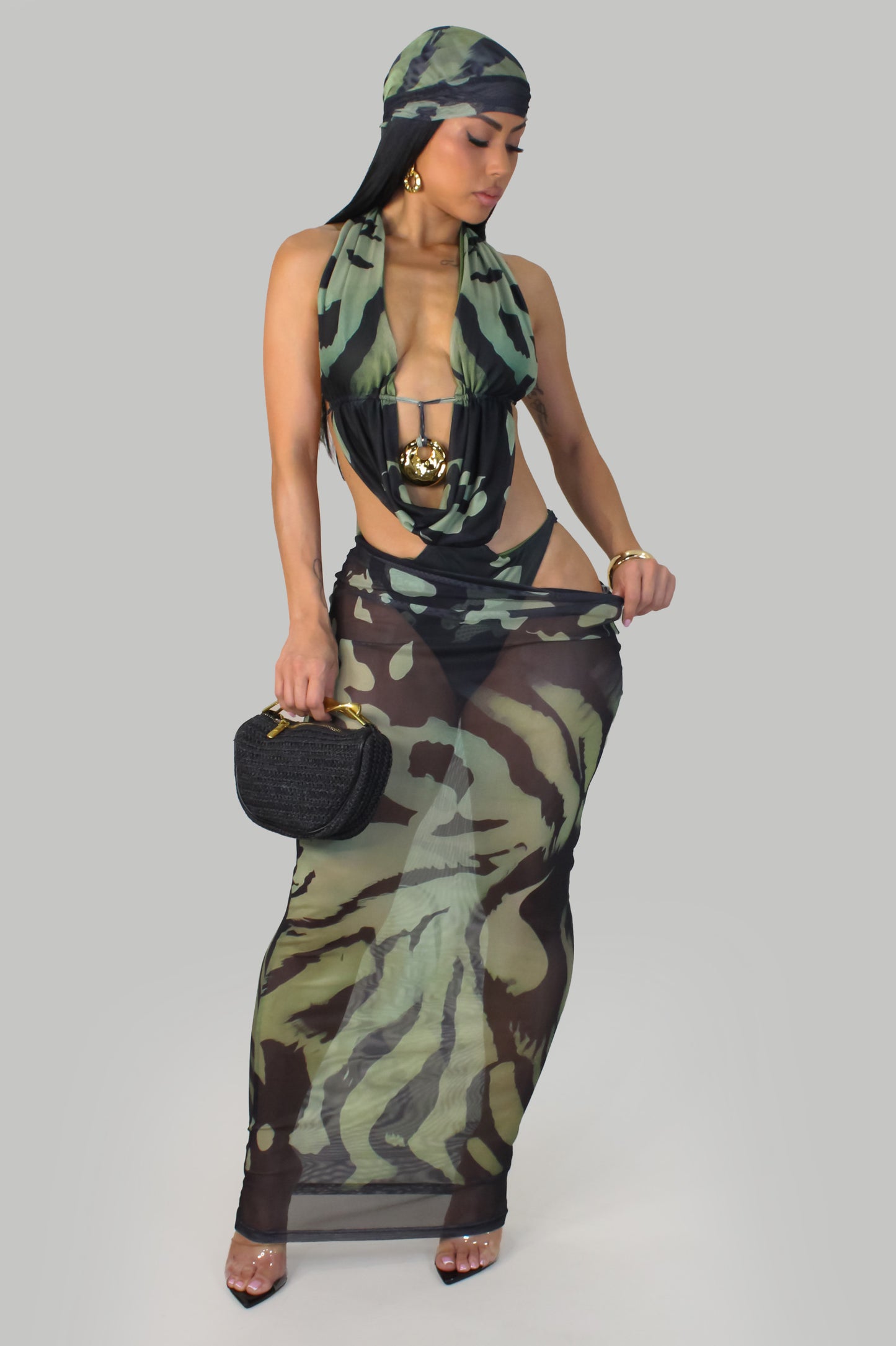 Ivy Dream Skirt Set- Green