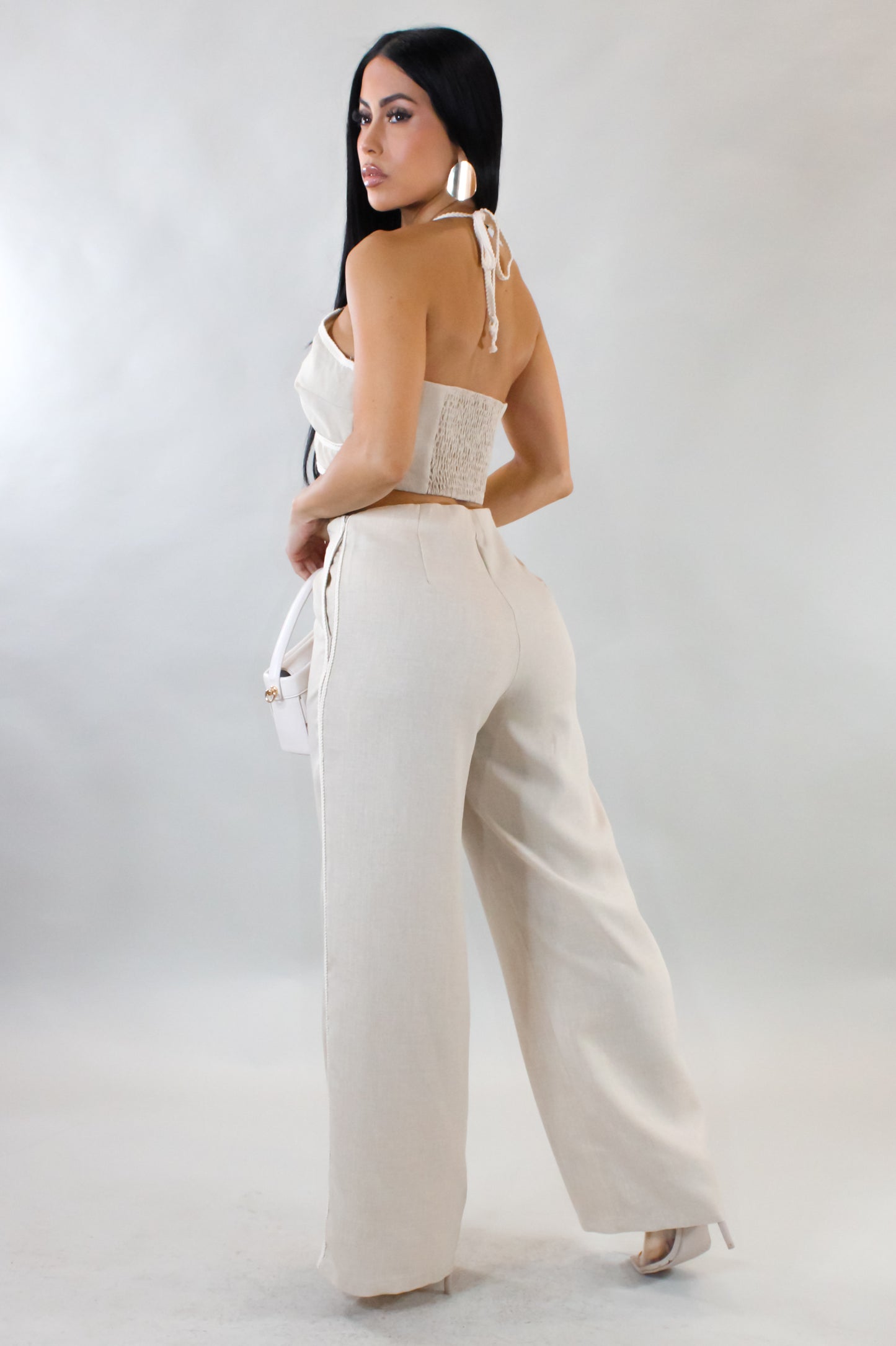 Like A Reward Pant Set - Beige