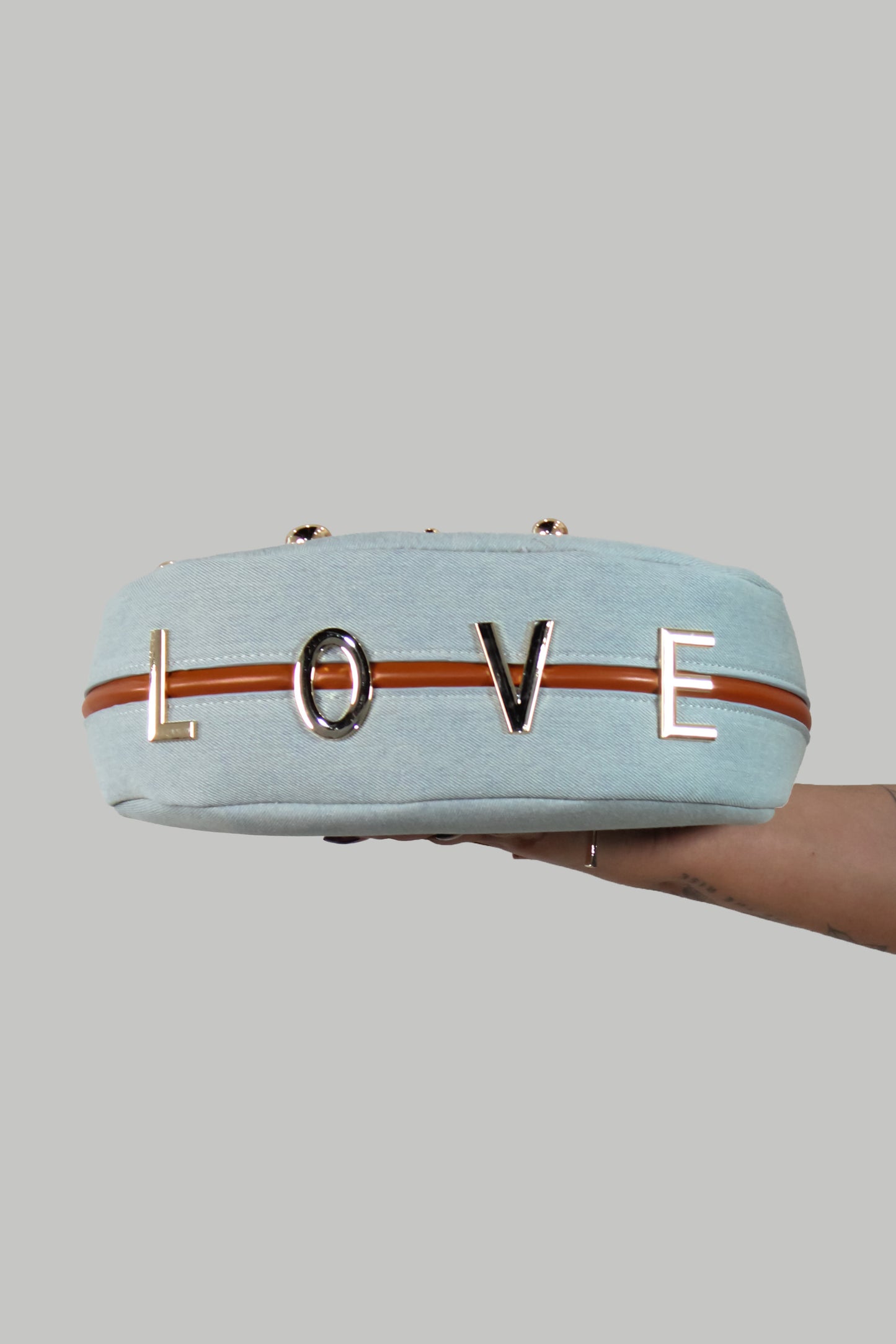 So Much Love Purse - Denim-Light