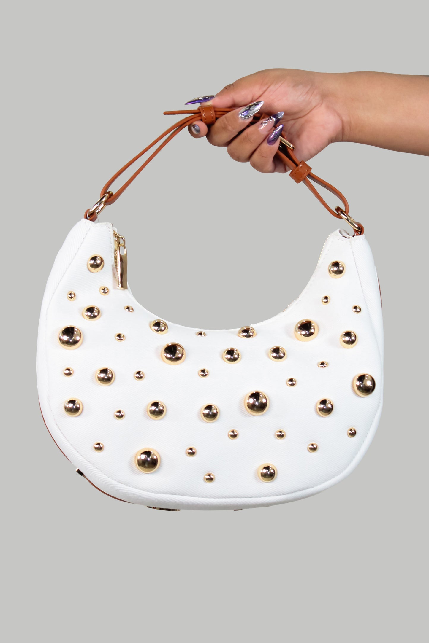 So Much Love Purse - Denim-White