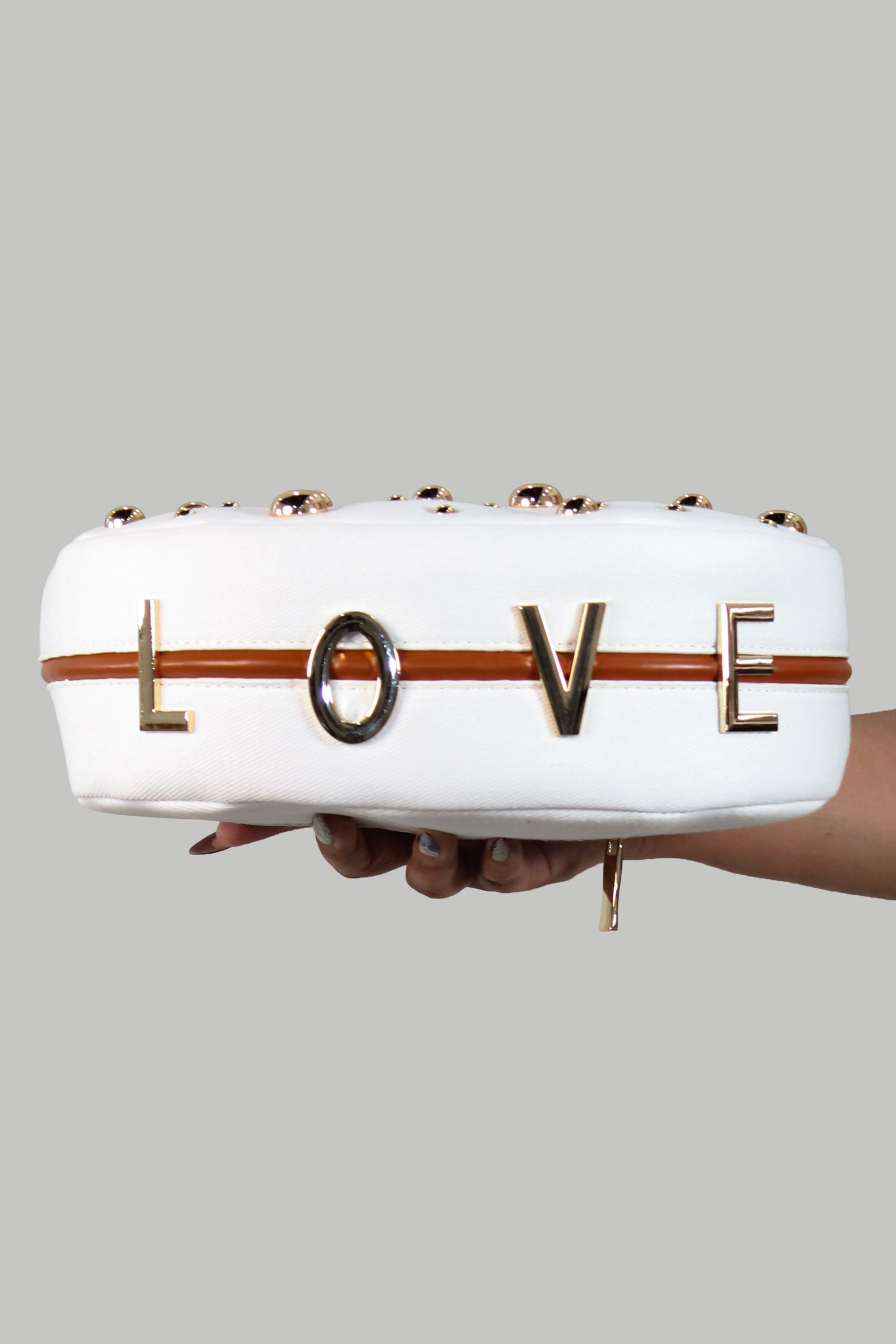 So Much Love Purse - Denim-White
