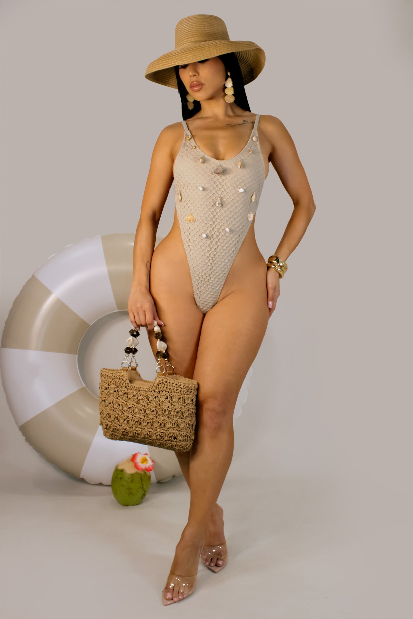Shell Encounters One Piece Swim - Cream