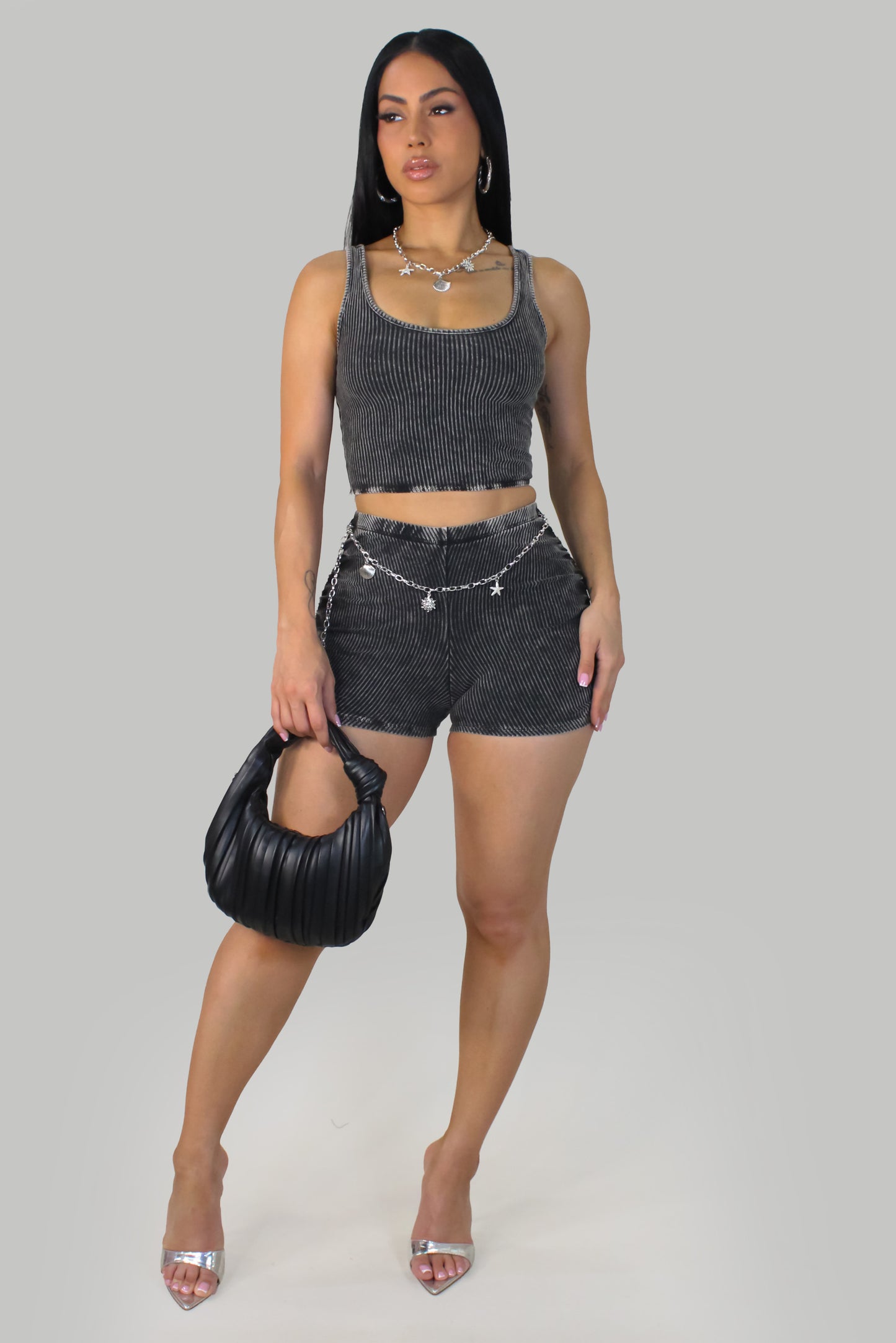 Fresh Day Short Set - Black