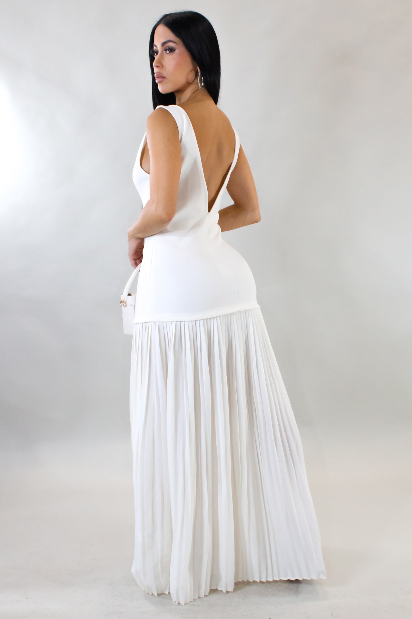 Sophisticated Maxi Dress - Cream