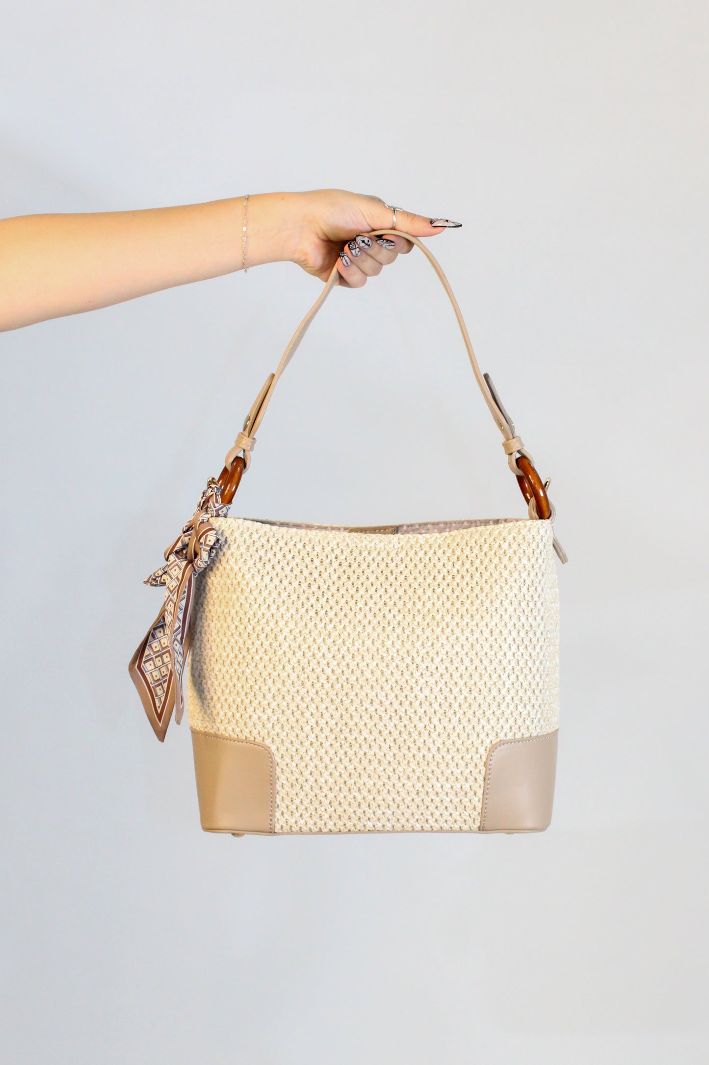 Walk In The Park Purse - Cream - Taupe