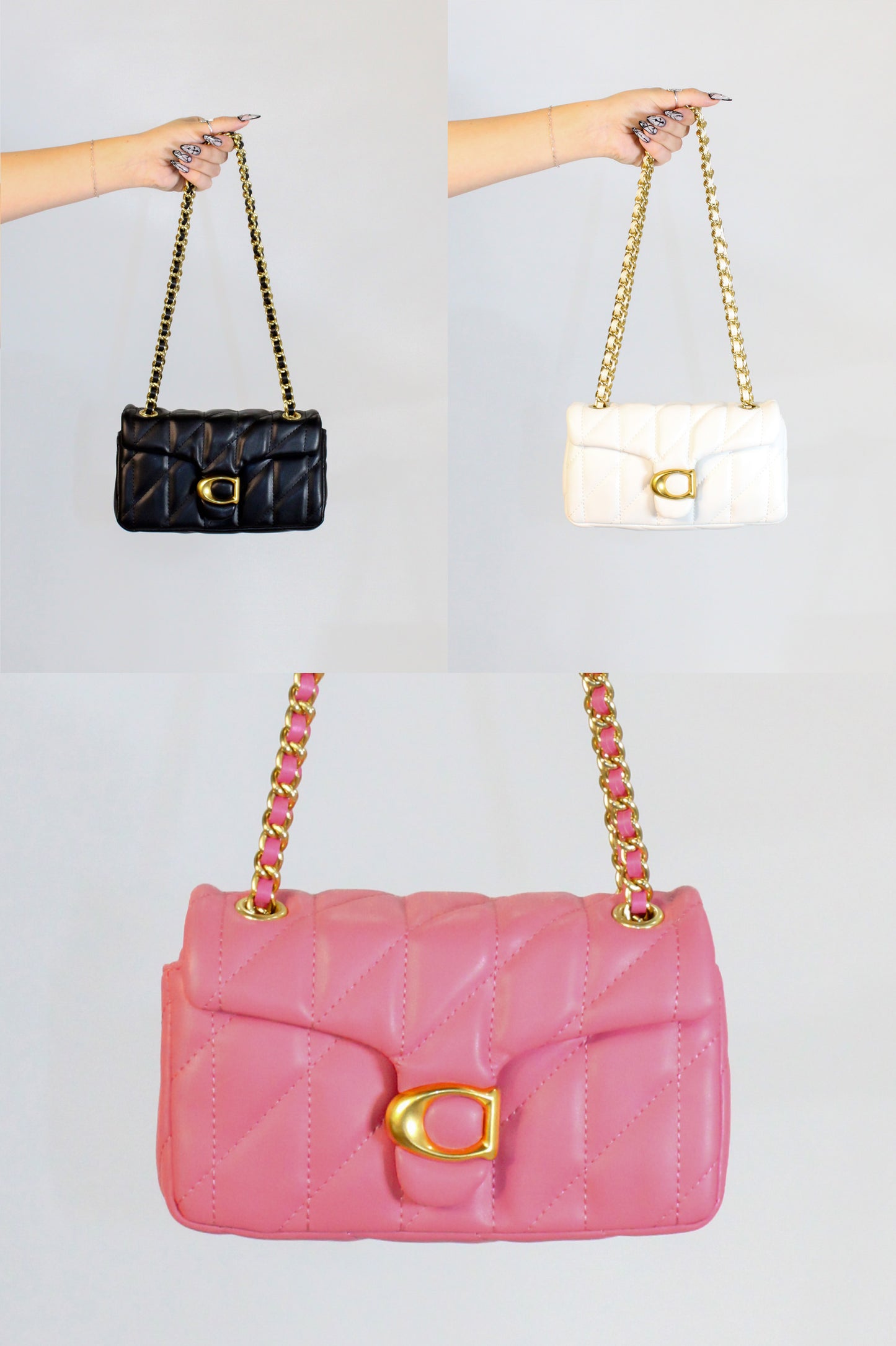 Pop Out Purse - Pink - White - Black