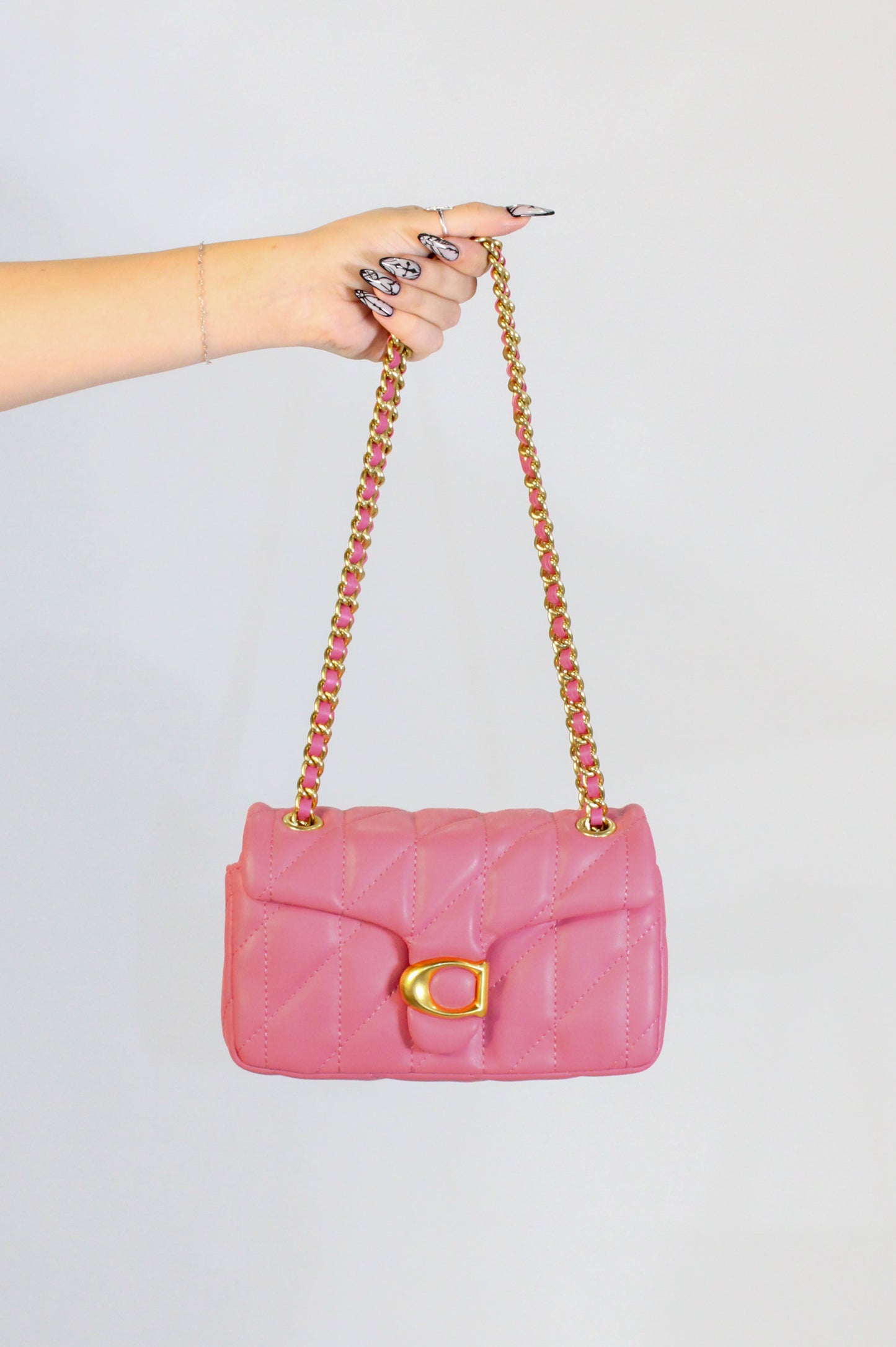 Pop Out Purse - Pink - White - Black