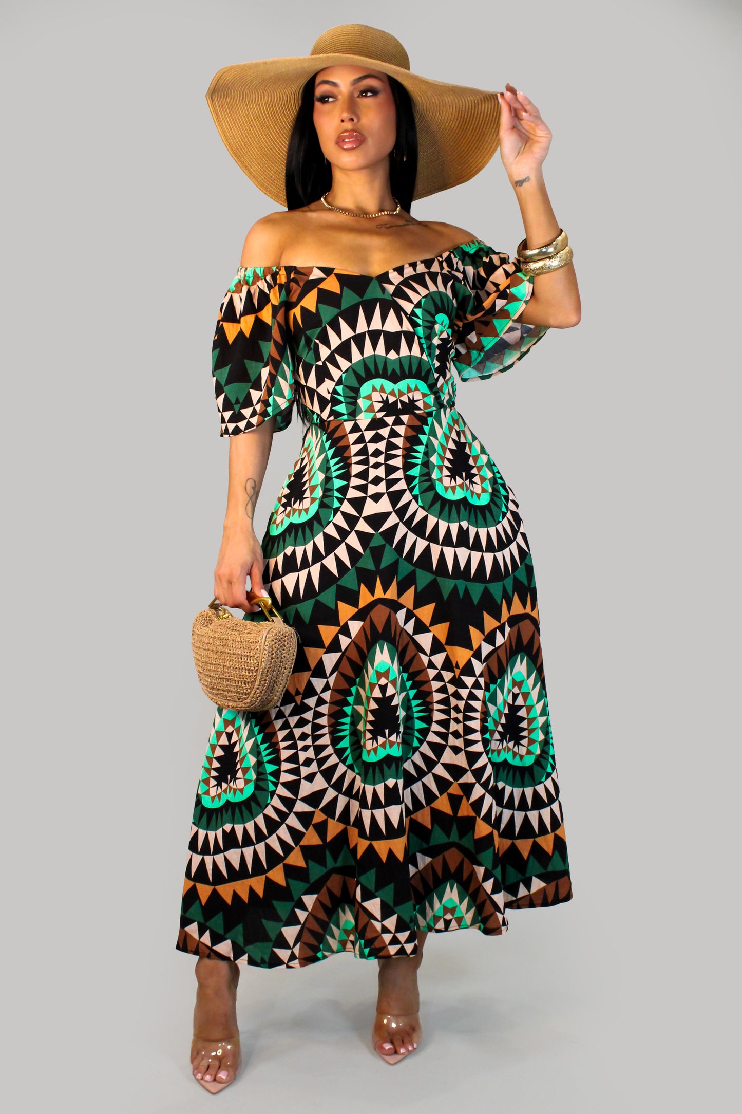 Artistic Vibes Midi Dress - Multi