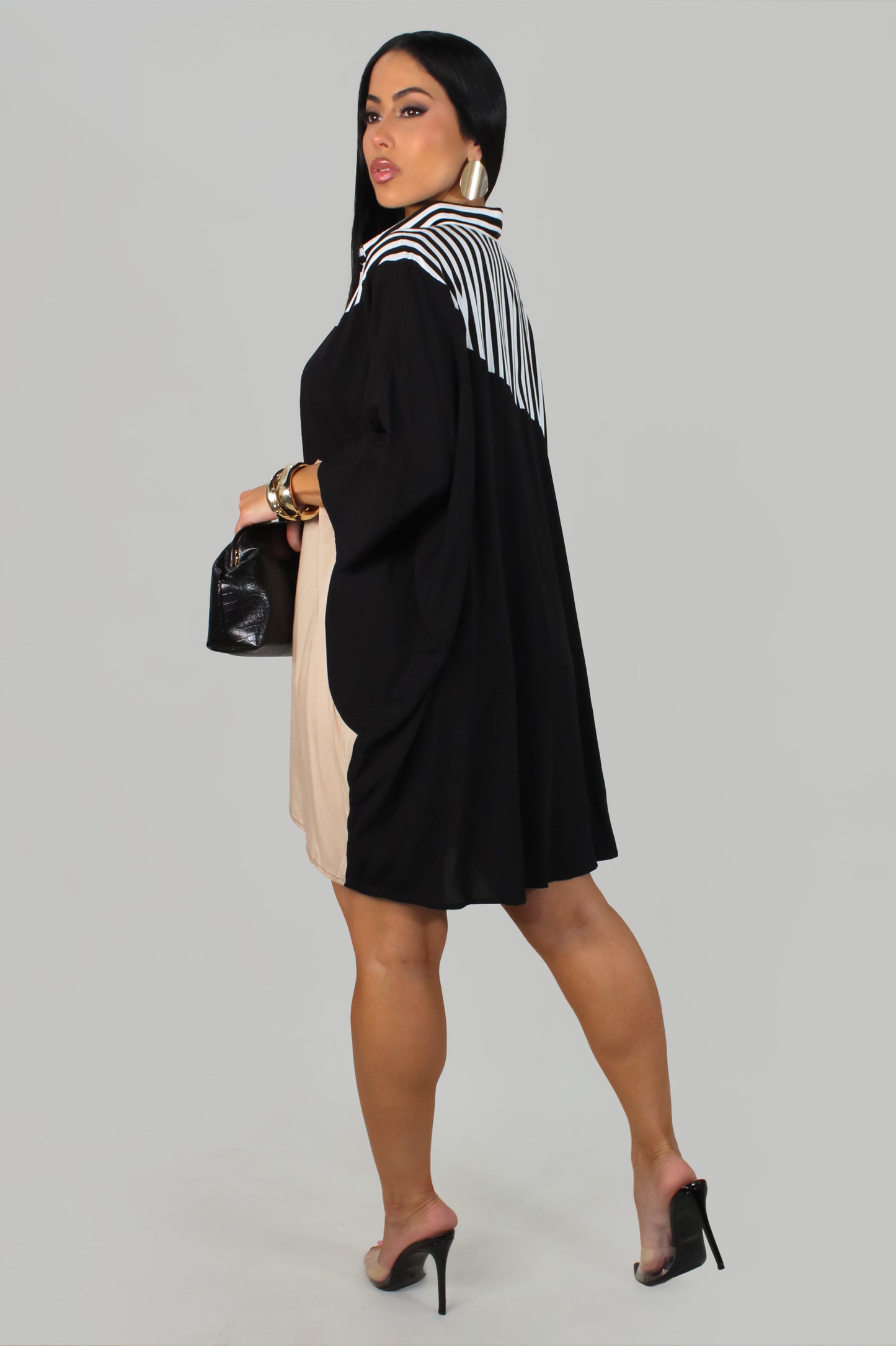 Clara Bella Dress - Black-Multi