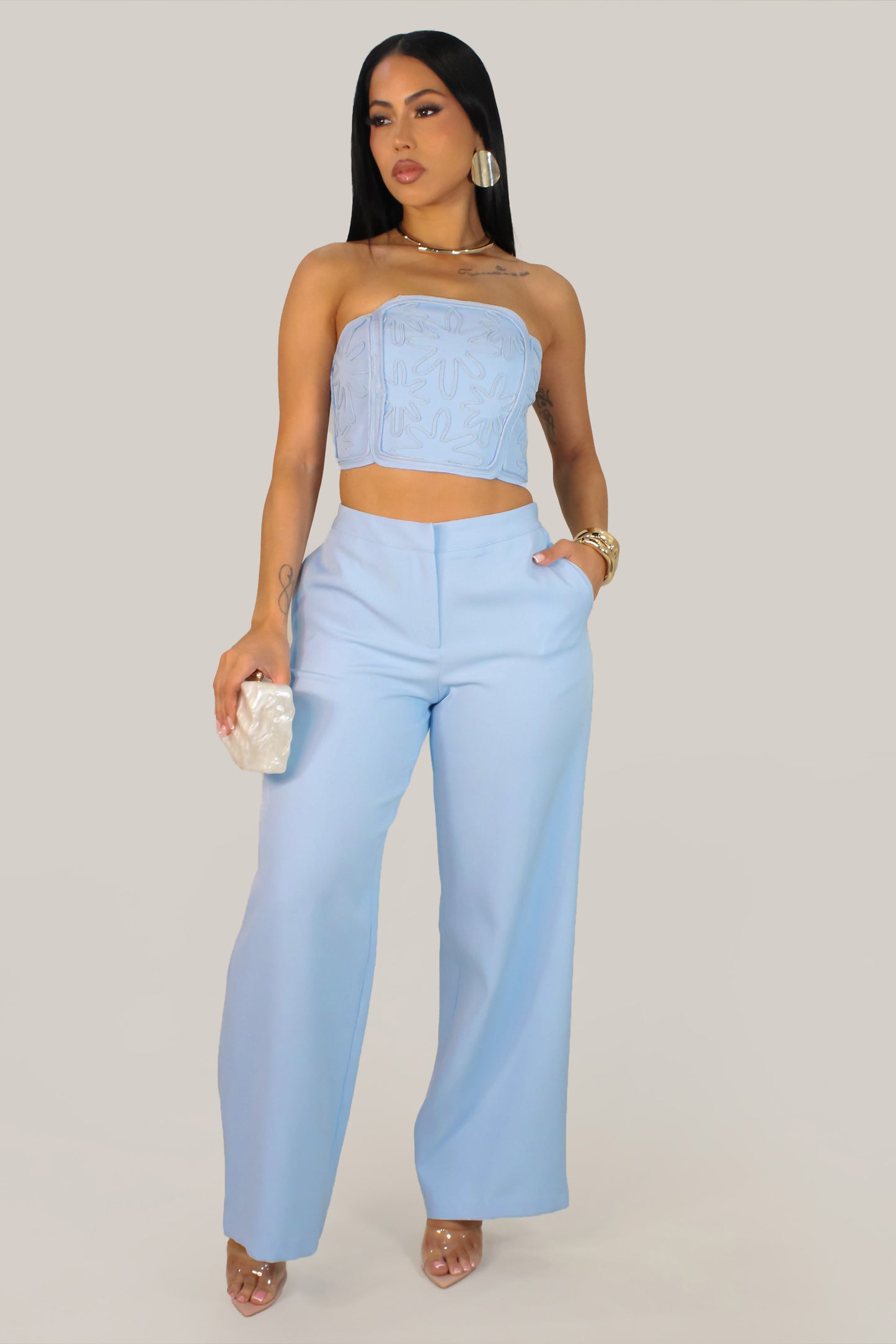 Riviera Pant Set - Blue