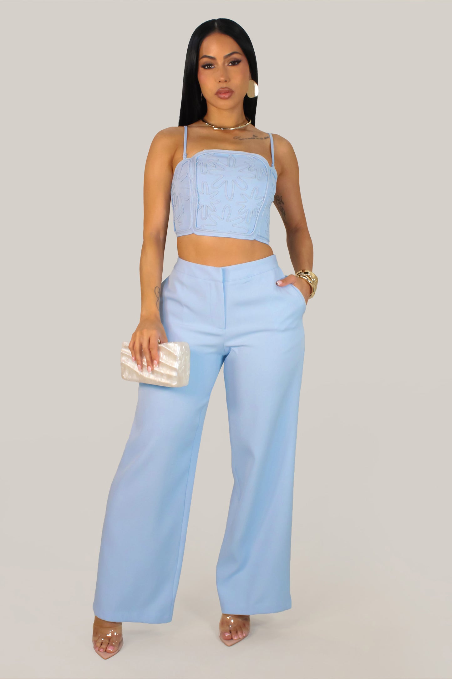 Riviera Pant Set - Blue