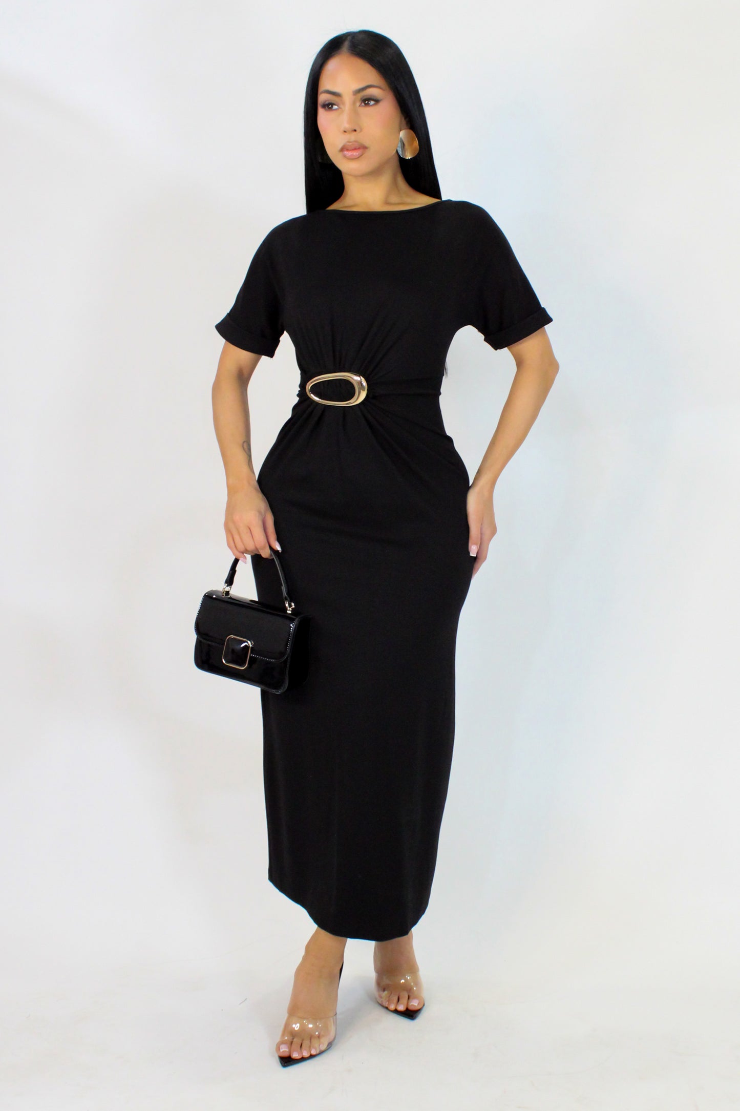All I Want Midi Dress - Black