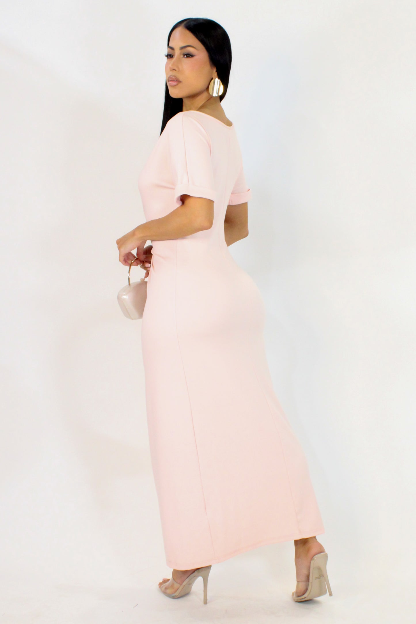 All I Want Midi Dress - Pink