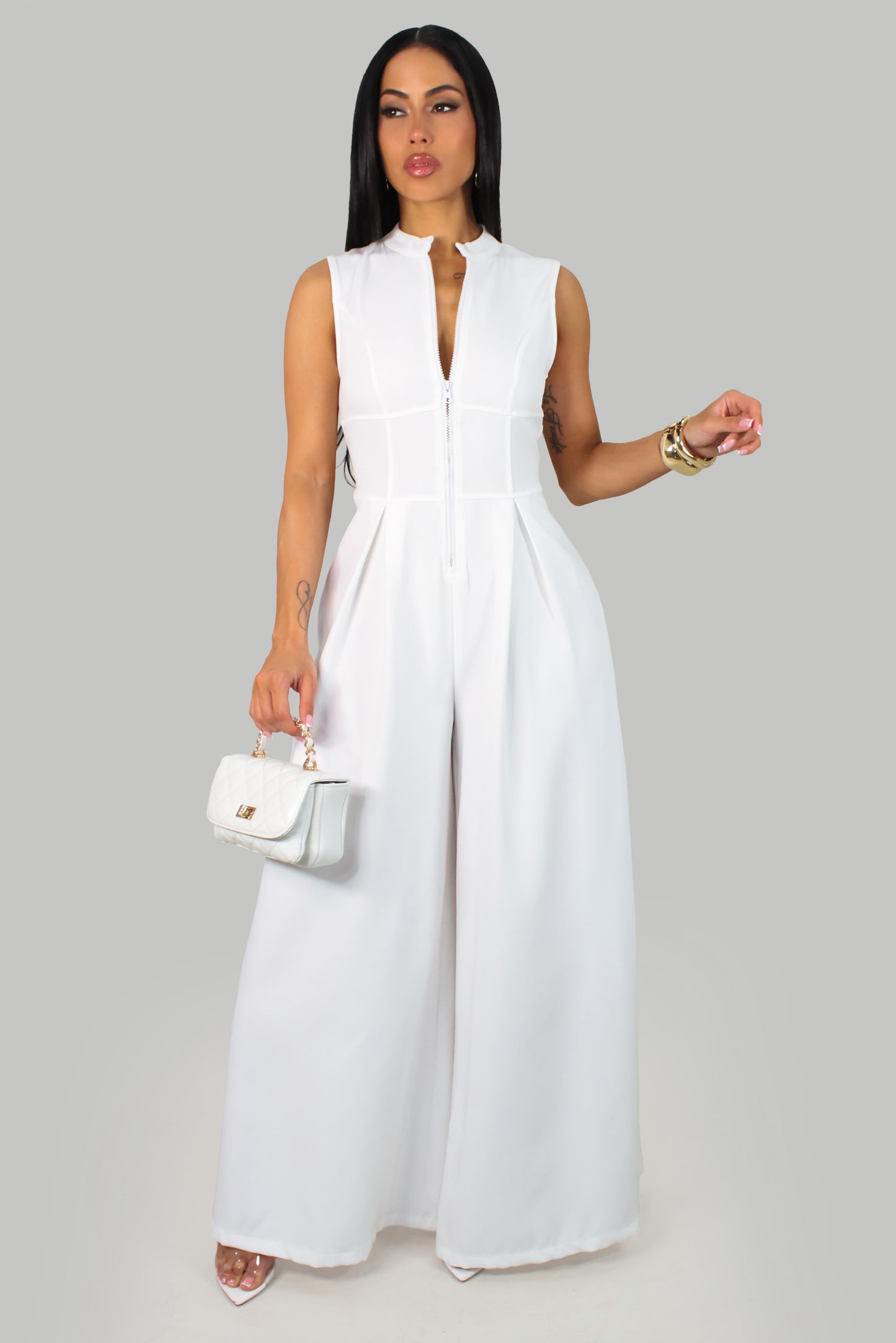Elaine's  Jumpsuit - White