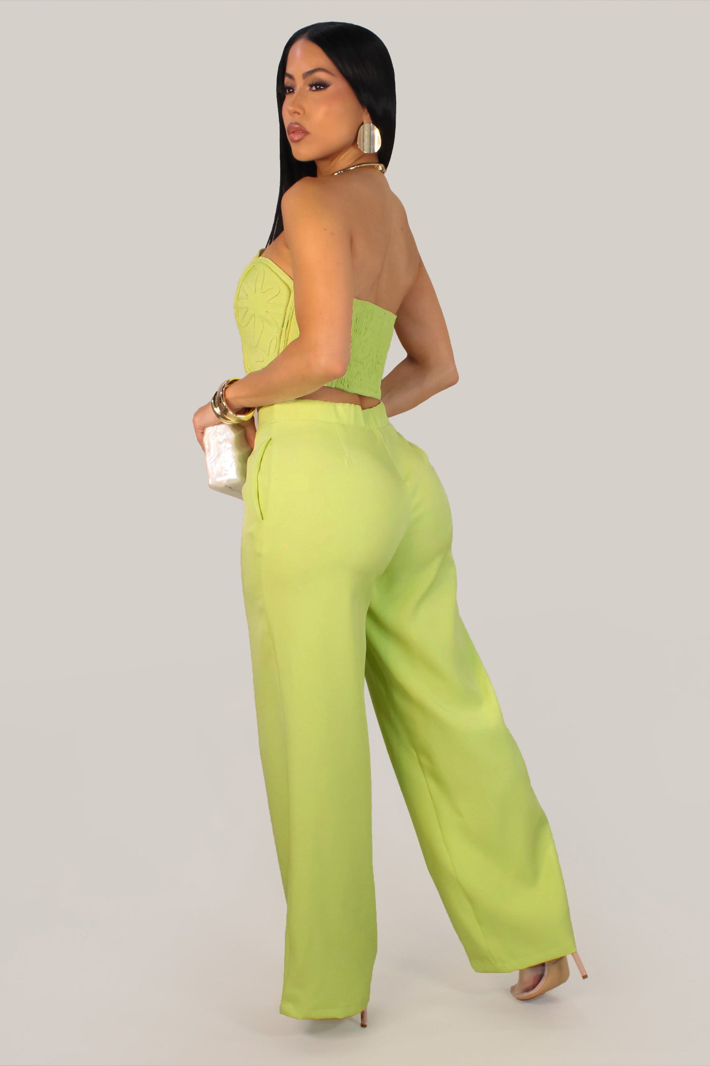 Riviera Pant Set - Lime