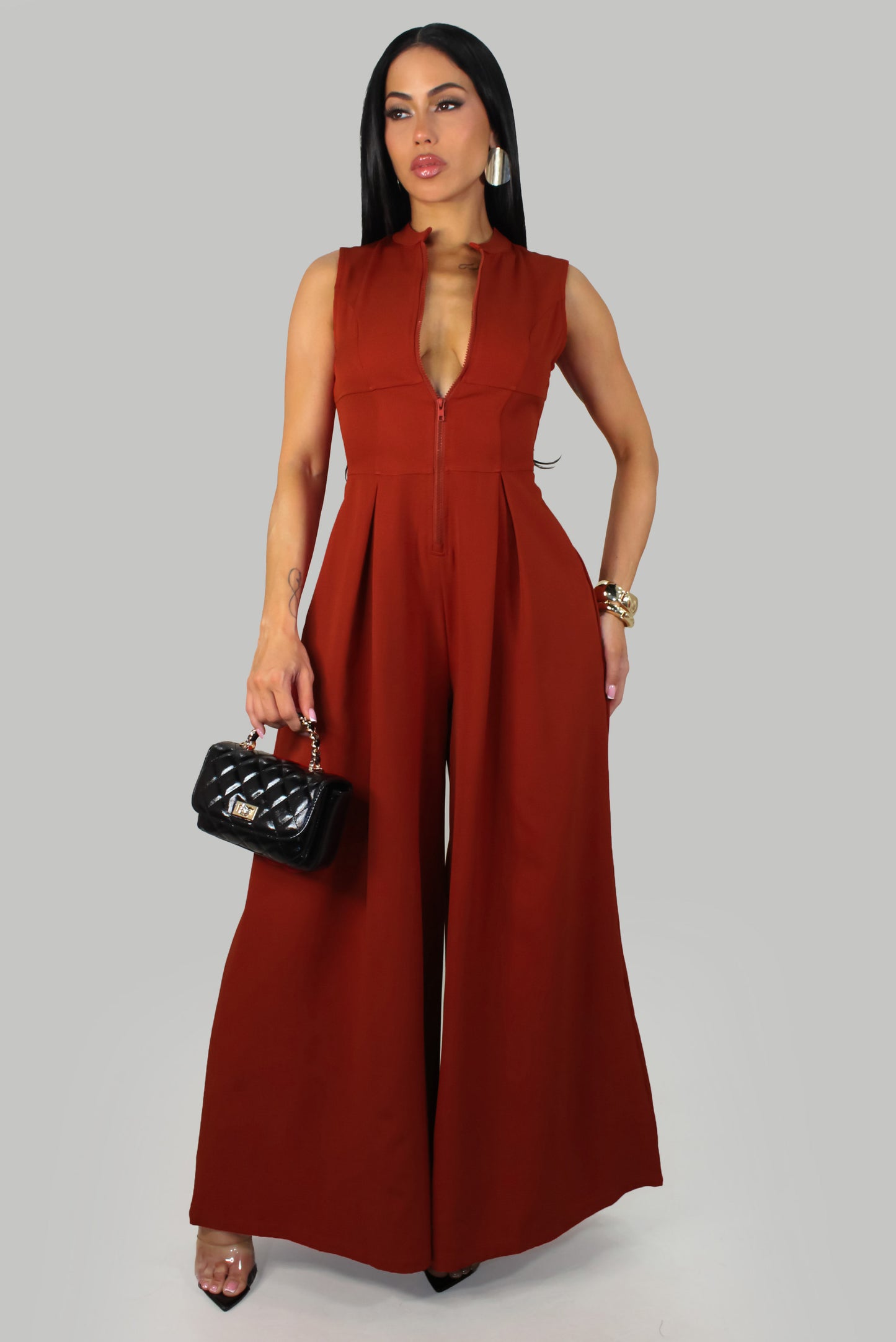 Elaine's  Jumpsuit - Terracota