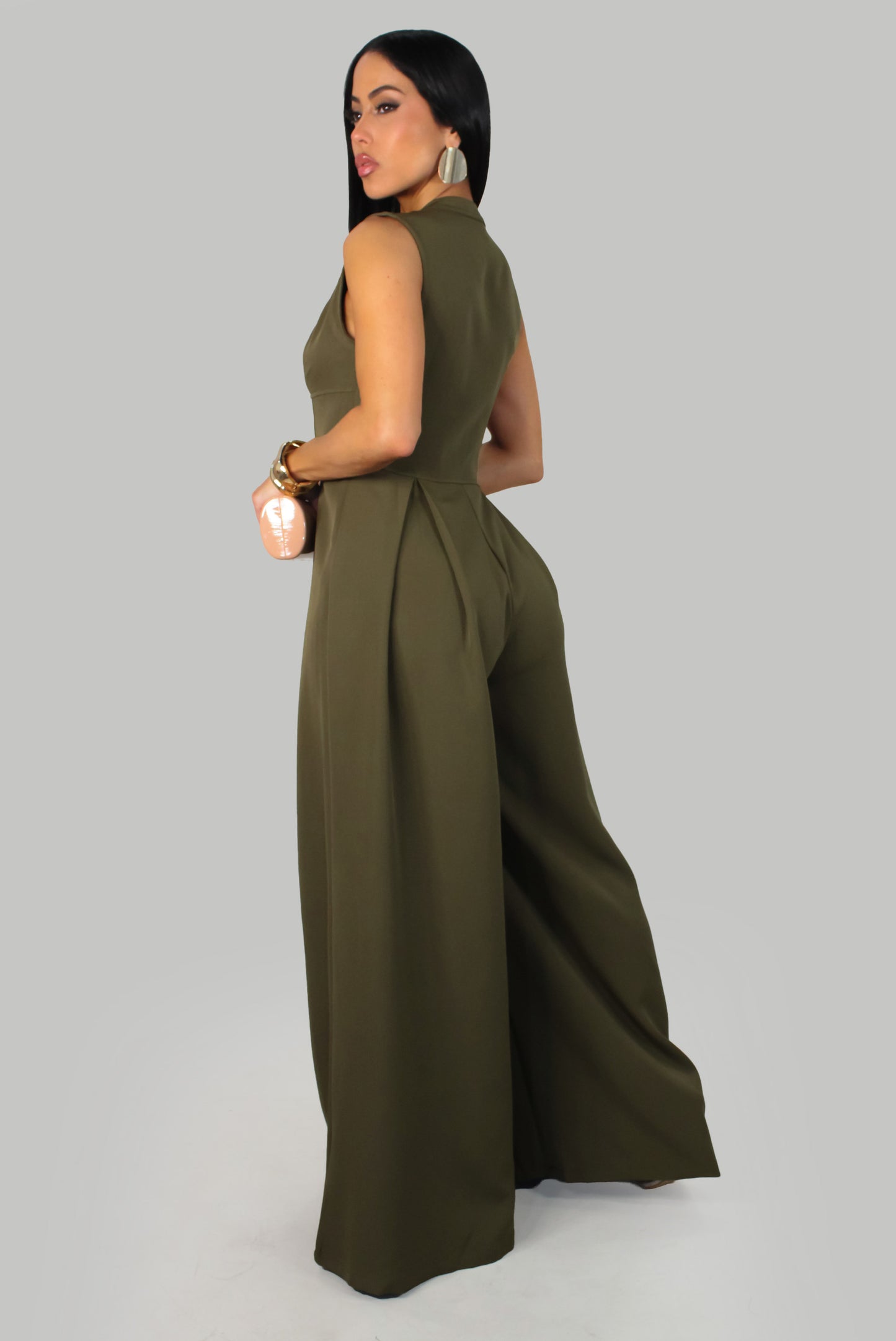 Elaine's  Jumpsuit - Olive