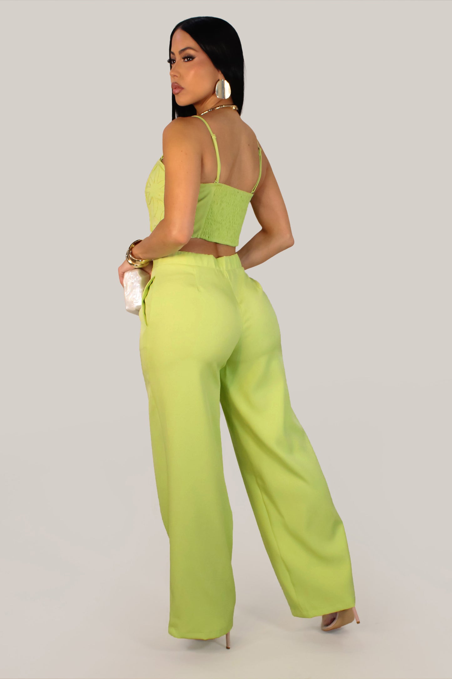 Riviera Pant Set - Lime