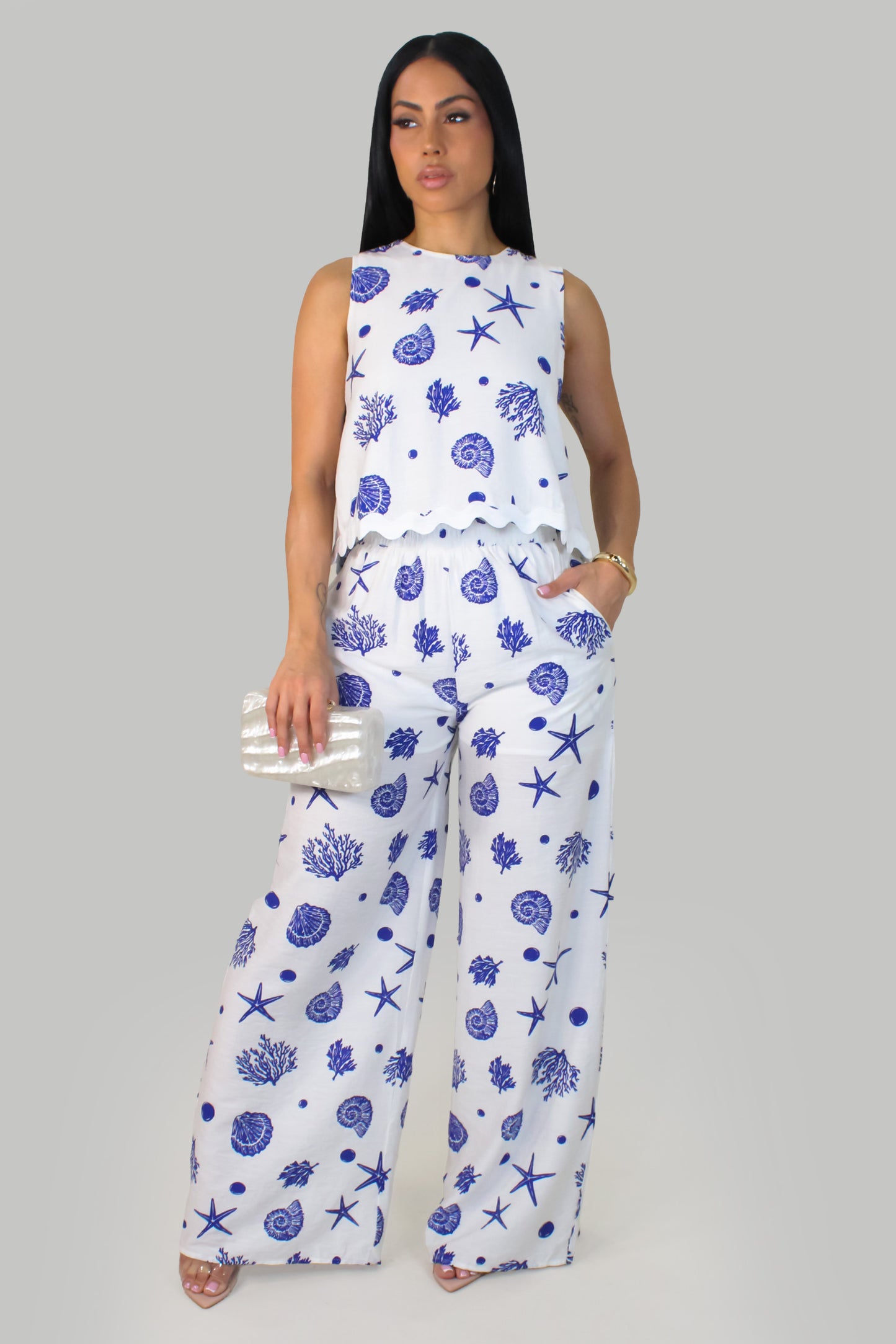 Iconic Star Pant Set - Blue