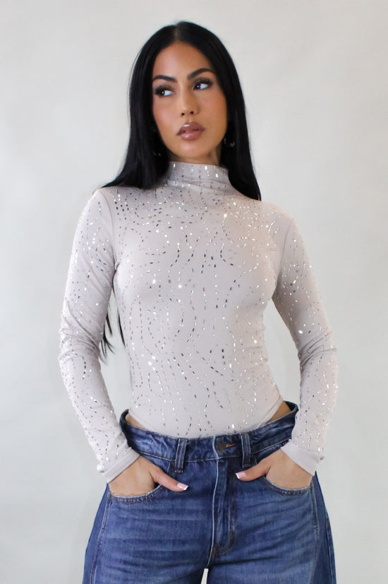 Cafe Dates Bodysuit - Beige