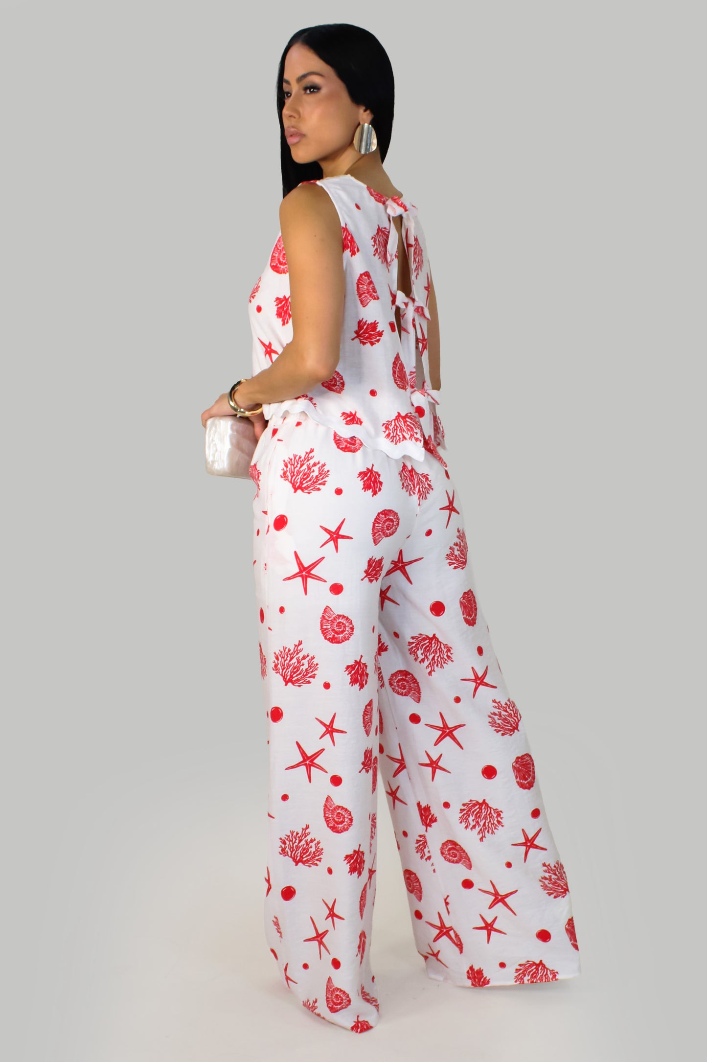 Iconic Star Pant Set - Red