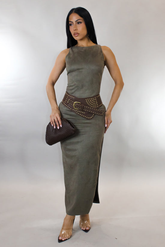 Show Stopper Maxi Dress - Olive