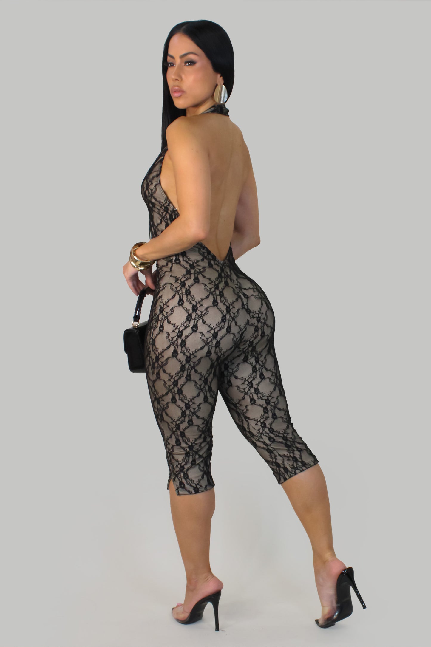 Luxe Illusion  Jumpsuit -Black
