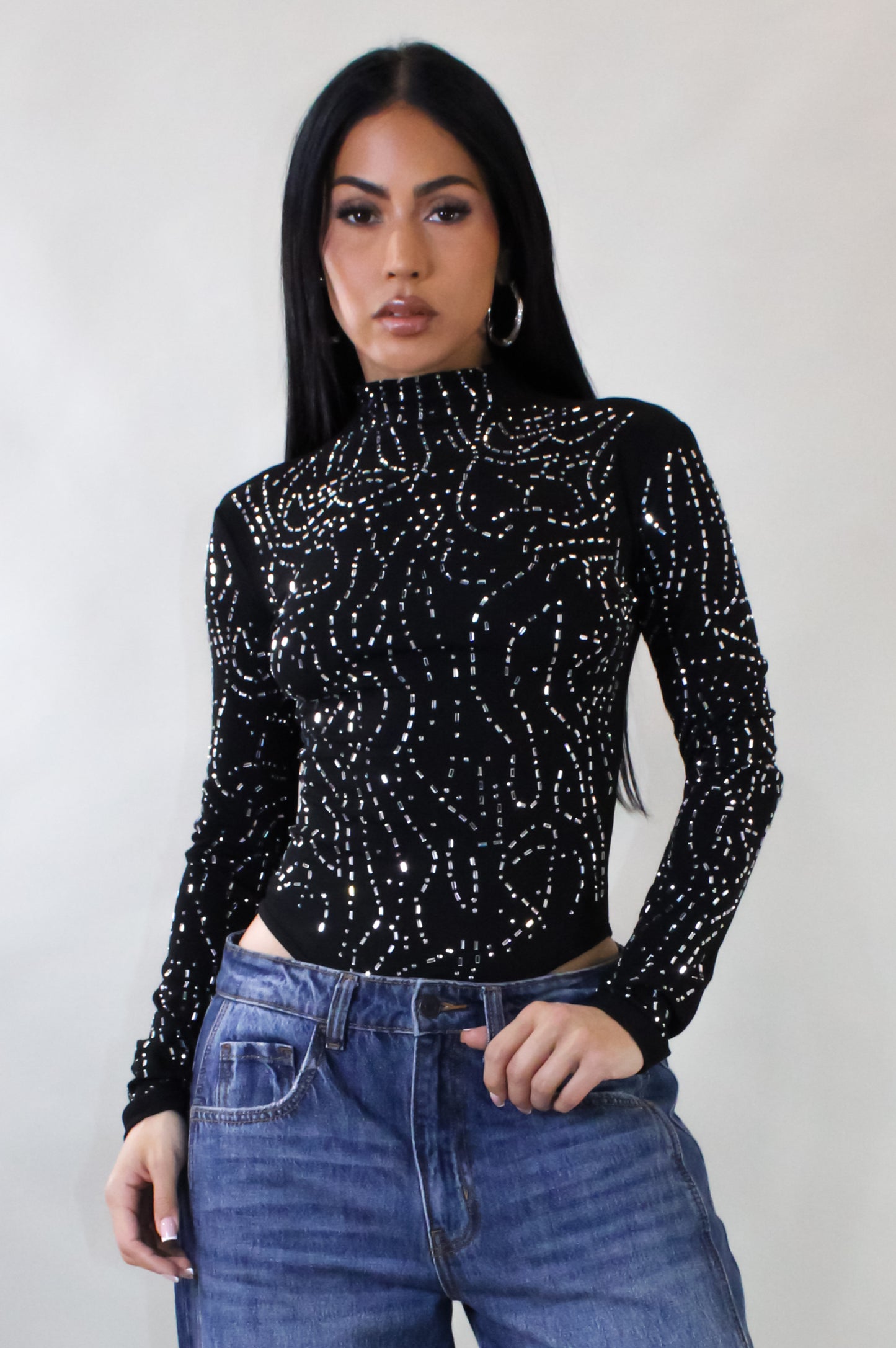 Cafe Dates Bodysuit - Black