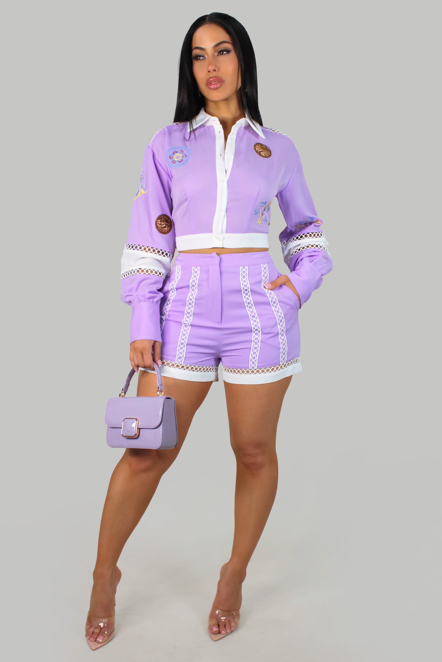 Estoril Short Set - Lavender