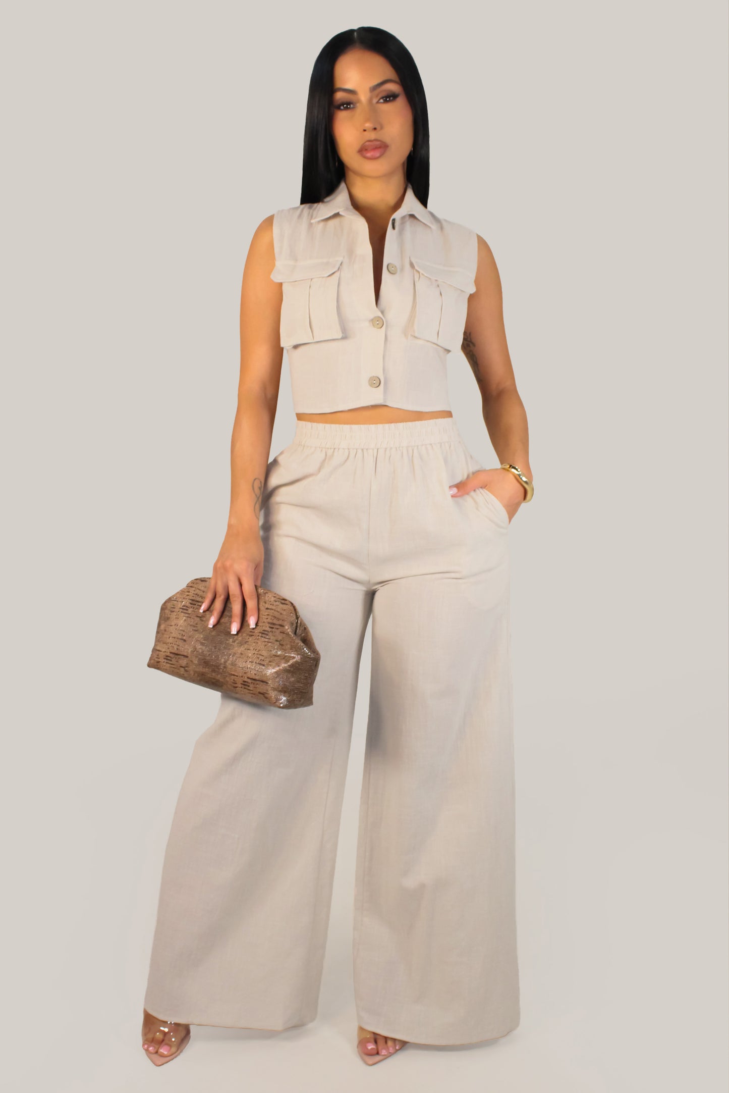 Saturday Morning Pant Set - Oatmeal